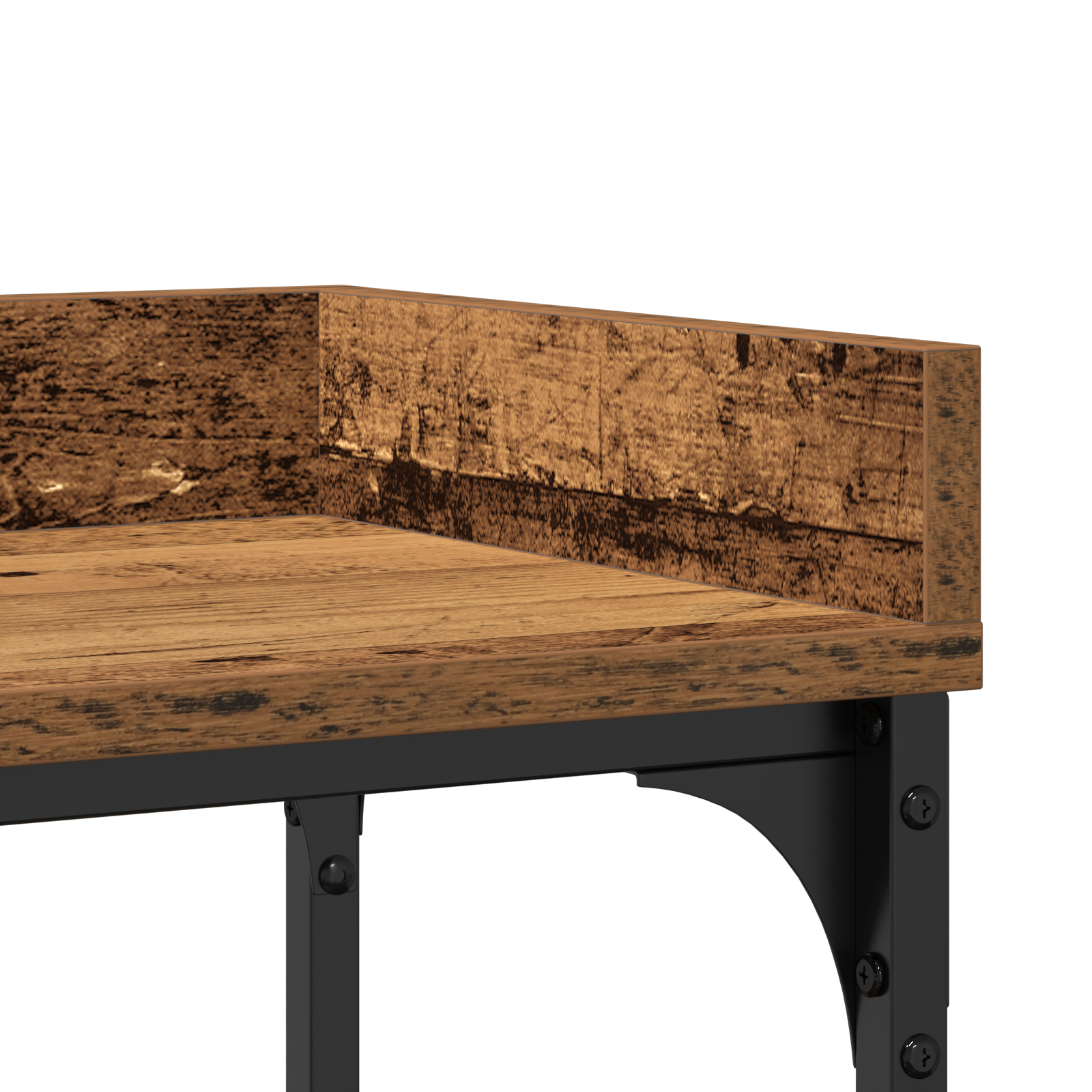 Table Console vidaXL Bois Ancien 100x30x80 cm Bois Ingénierie et Acier