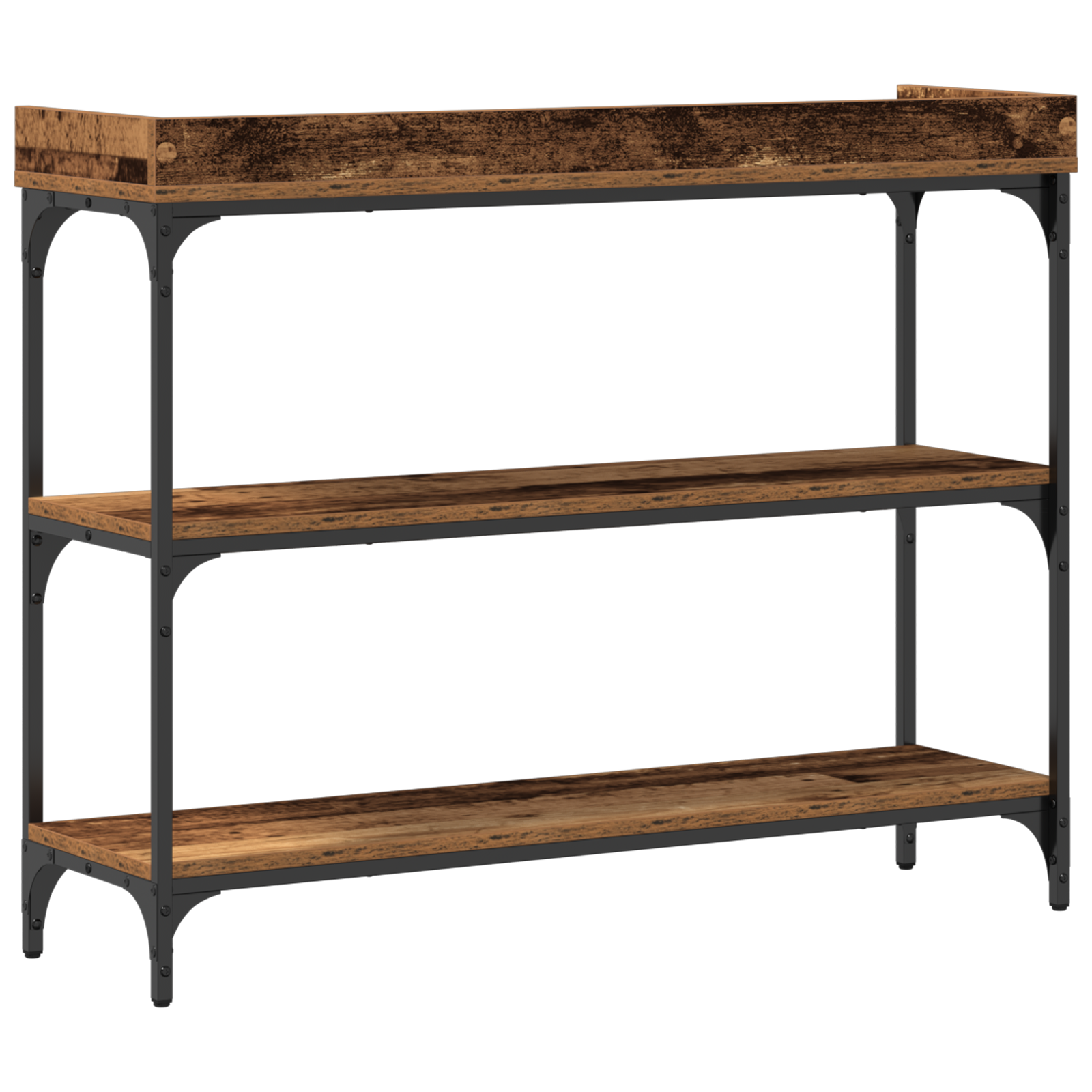 Table Console vidaXL Bois Ancien 100x30x80 cm Bois Ingénierie et Acier