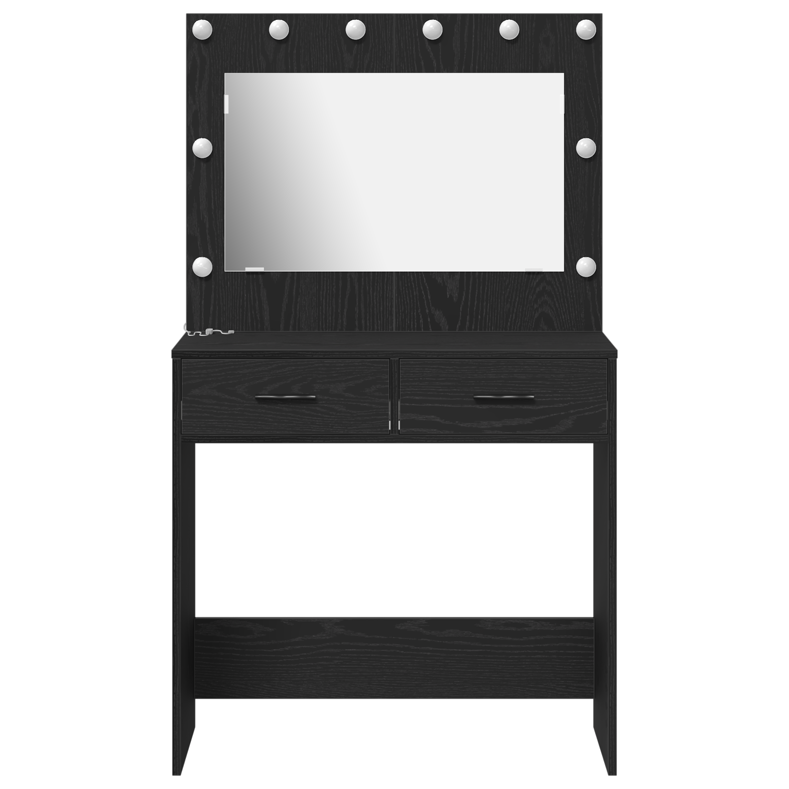 Coiffeuse Chêne noir 78.5 x 41 x 135 cm Bois d'ingénierie - XIOS