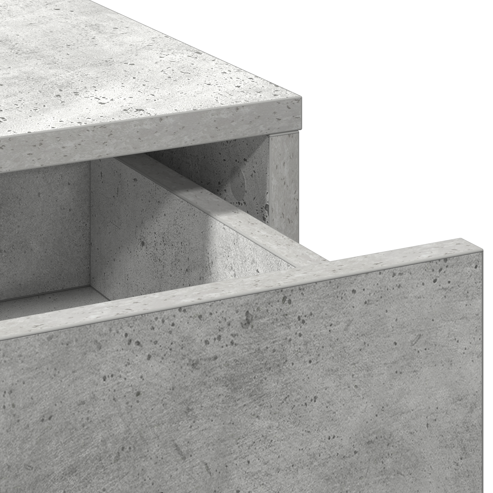 Coiffeuse Gris béton 78.5 x 41 x 135 cm Bois d'ingénierie - XIOS