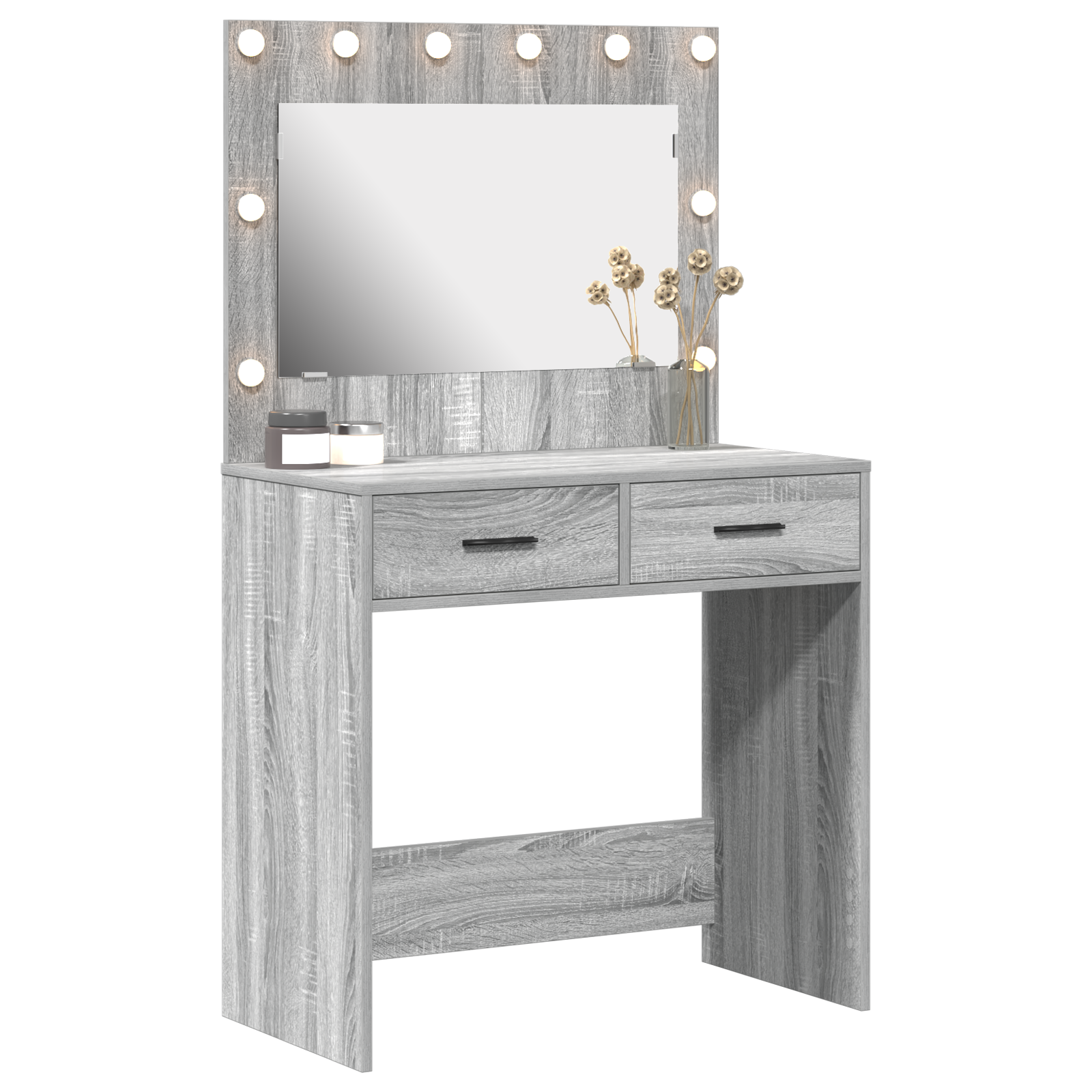 Coiffeuse Sonoma gris 78.5 x 41 x 135 cm Bois d'ingénierie - XIOS