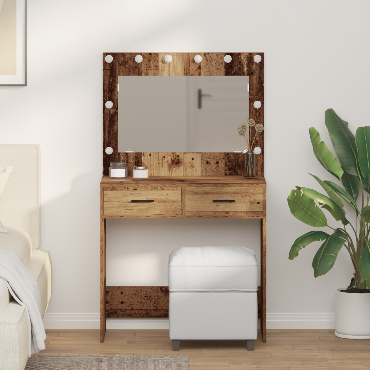 Coiffeuse Bois Ancien 78.5 x 41 x 135 cm Bois d'ingénierie - XIOS