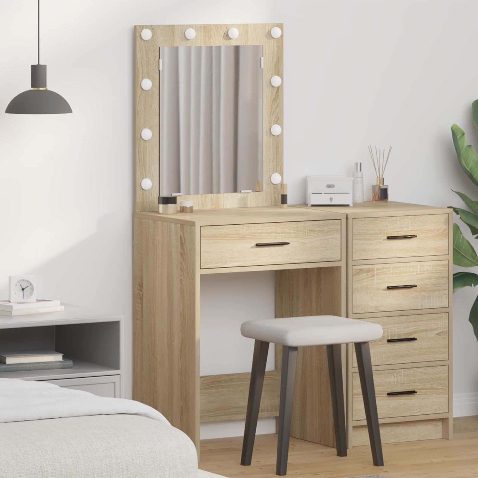 Coiffeuse Chêne sonoma 50 x 41 x 135 cm Bois d'ingénierie - XIOS