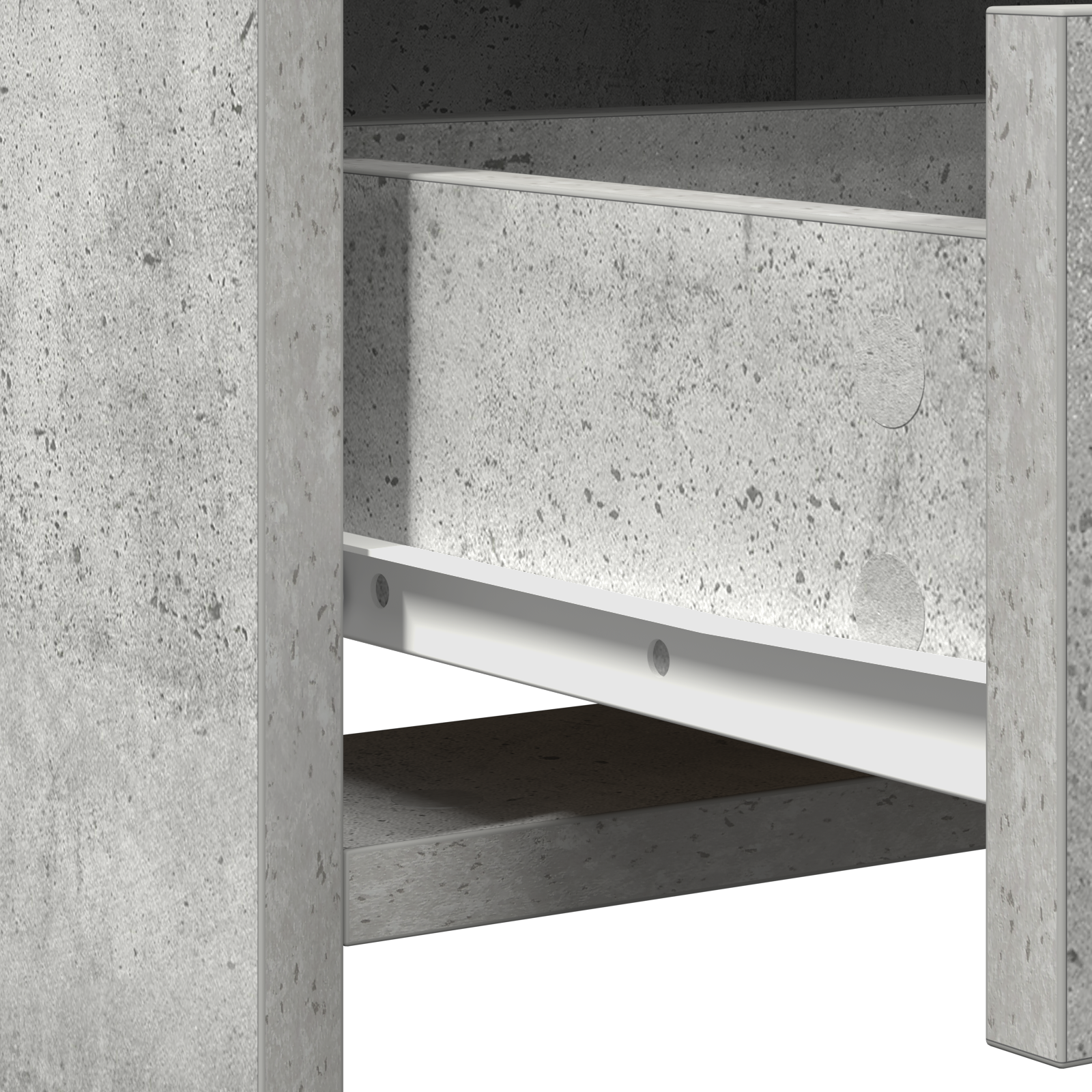Coiffeuse Gris béton 50 x 41 x 135 cm Bois d'ingénierie - XIOS