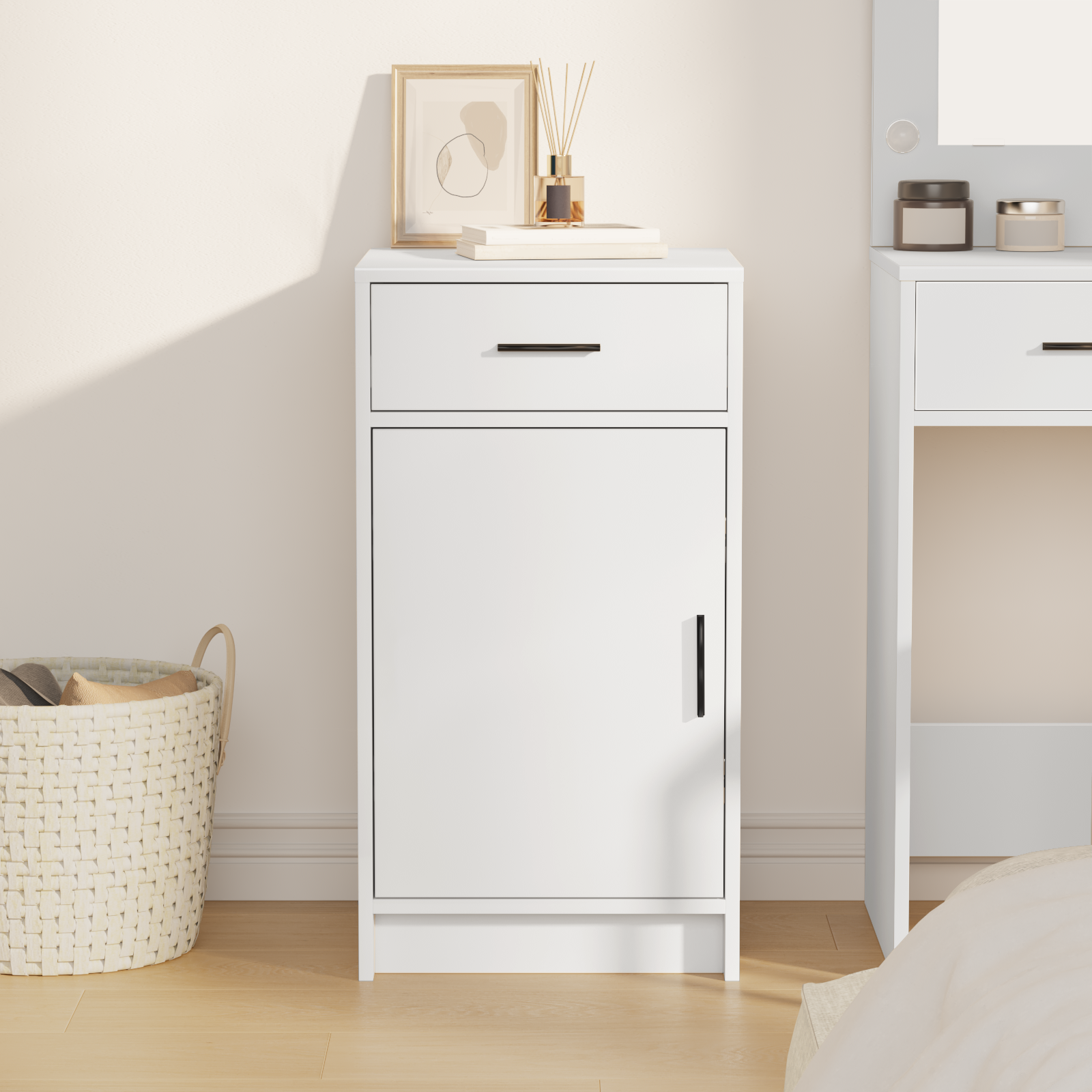 Buffet vidaXL Blanc 40x41x75 cm en bois d'ingénierie