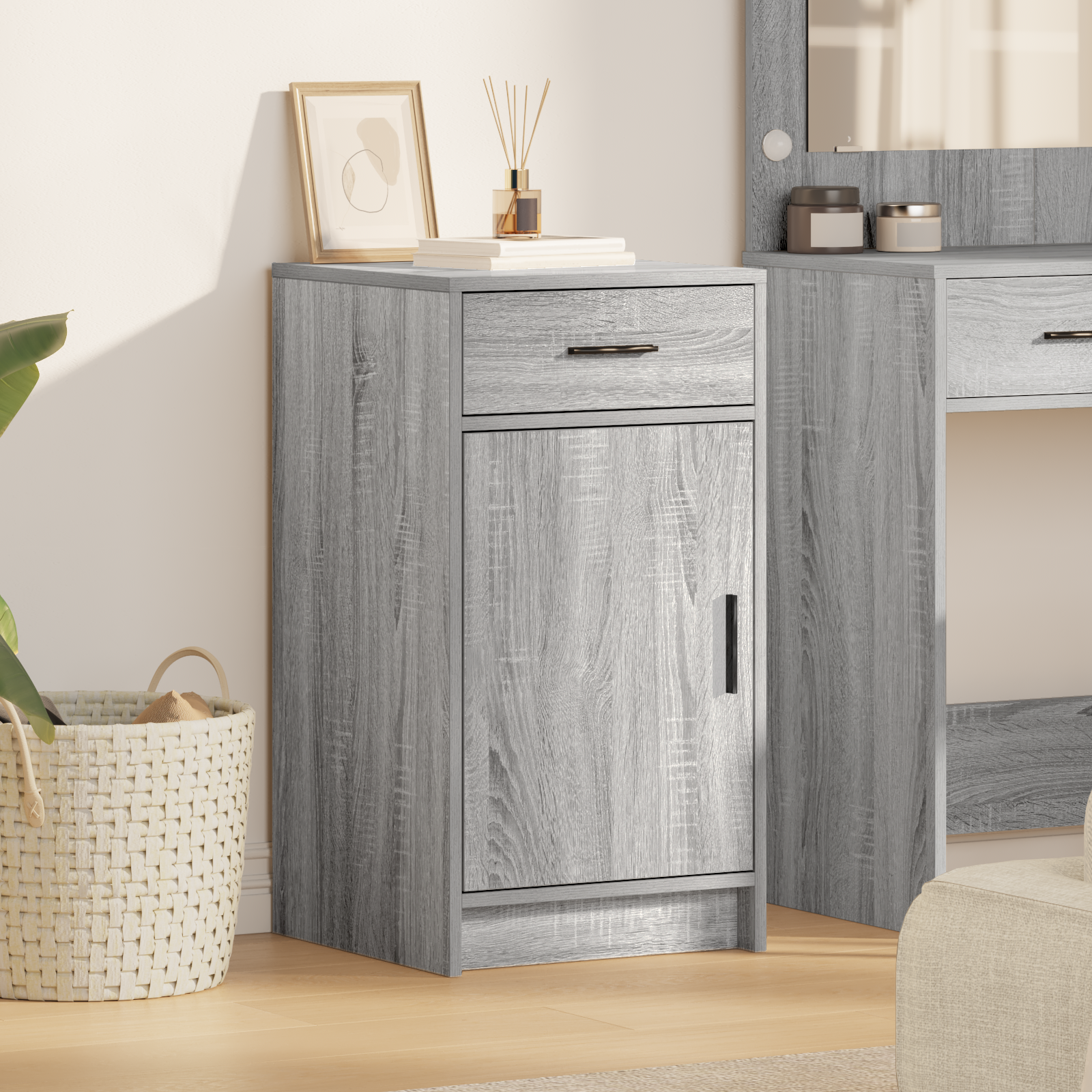 Buffet vidaXL Gris Sonoma 40x41x75 cm en Bois d'ingénierie