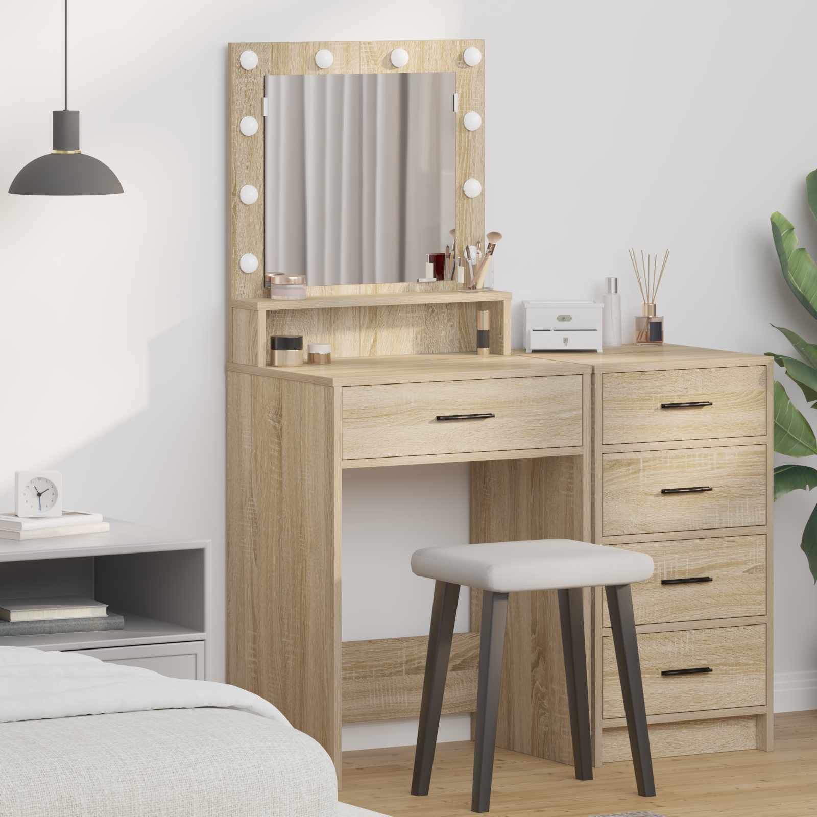 Coiffeuse Chêne sonoma 50 x 41 x 135 cm Bois d'ingénierie