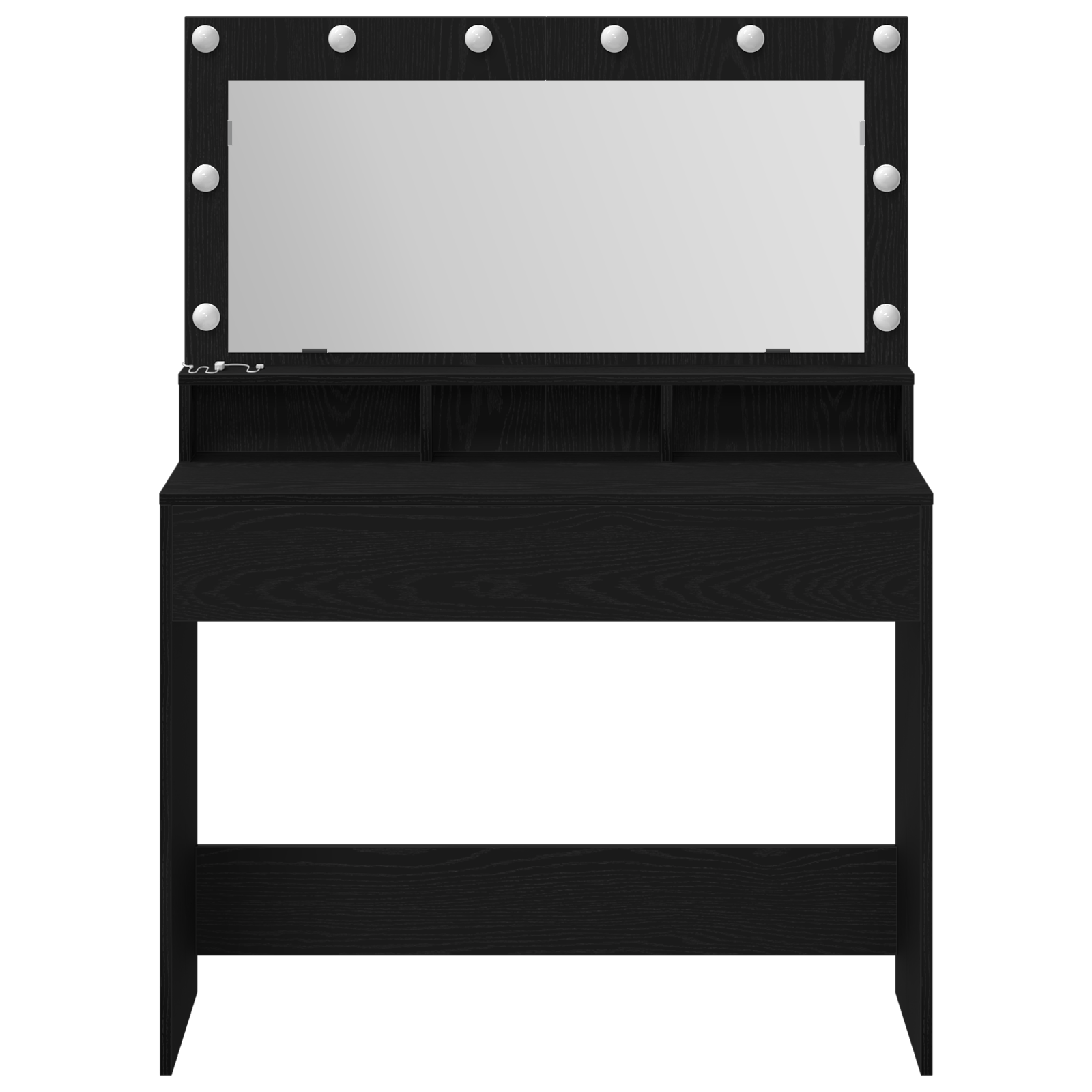 Coiffeuse Chêne noir 100 x 41 x 135 cm Bois d'ingénierie - XIOS