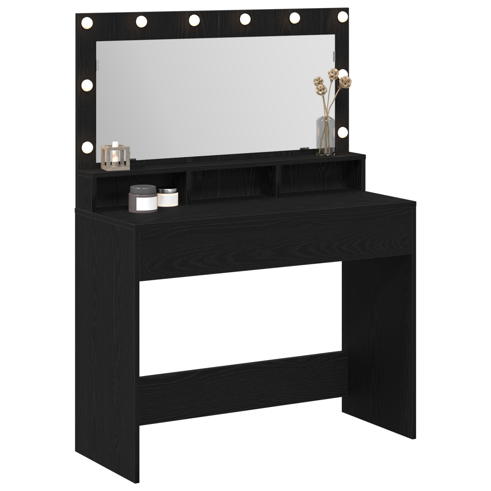 Coiffeuse Chêne noir 100 x 41 x 135 cm Bois d'ingénierie - XIOS