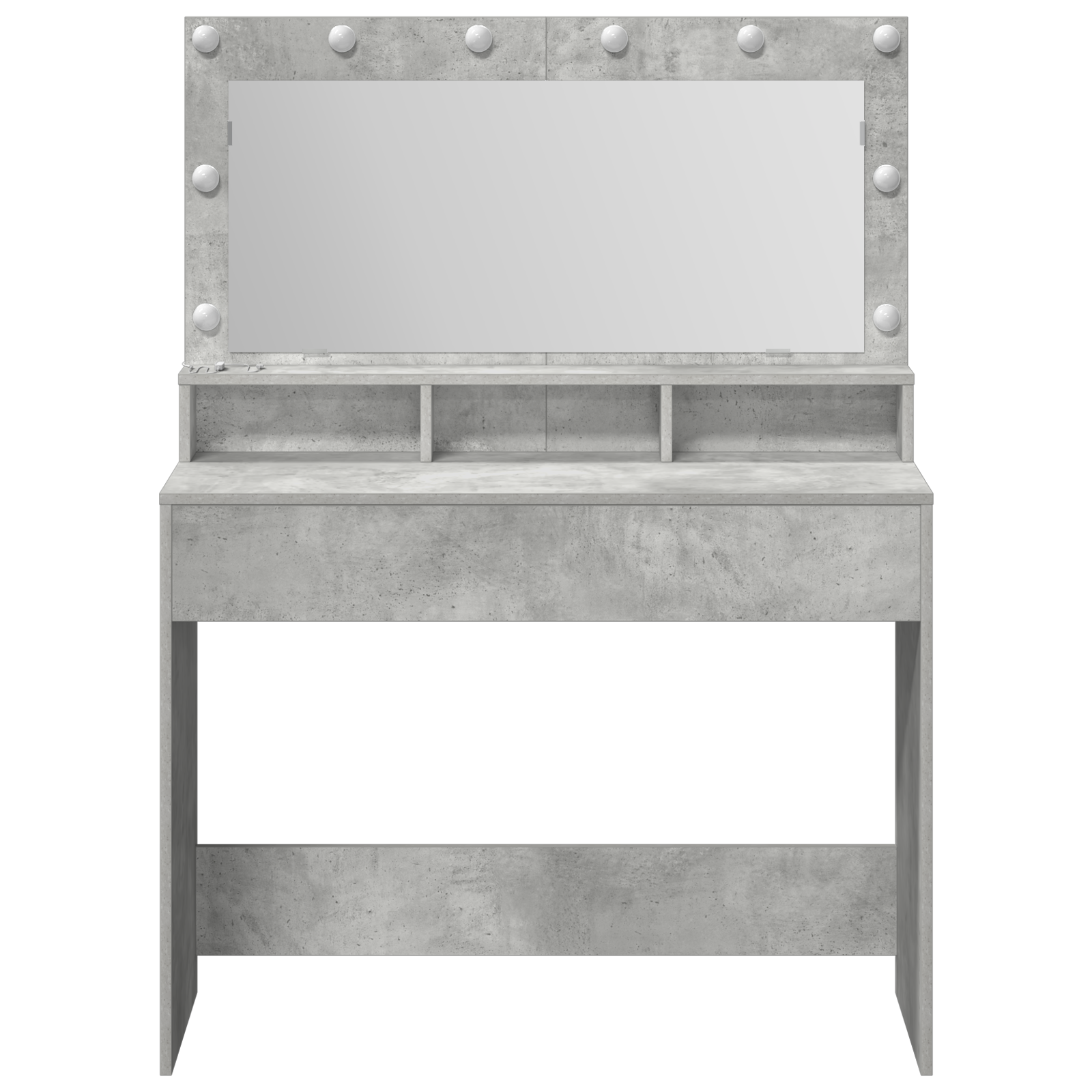 Coiffeuse Gris béton 100 x 41 x 135 cm Bois d'ingénierie - XIOS
