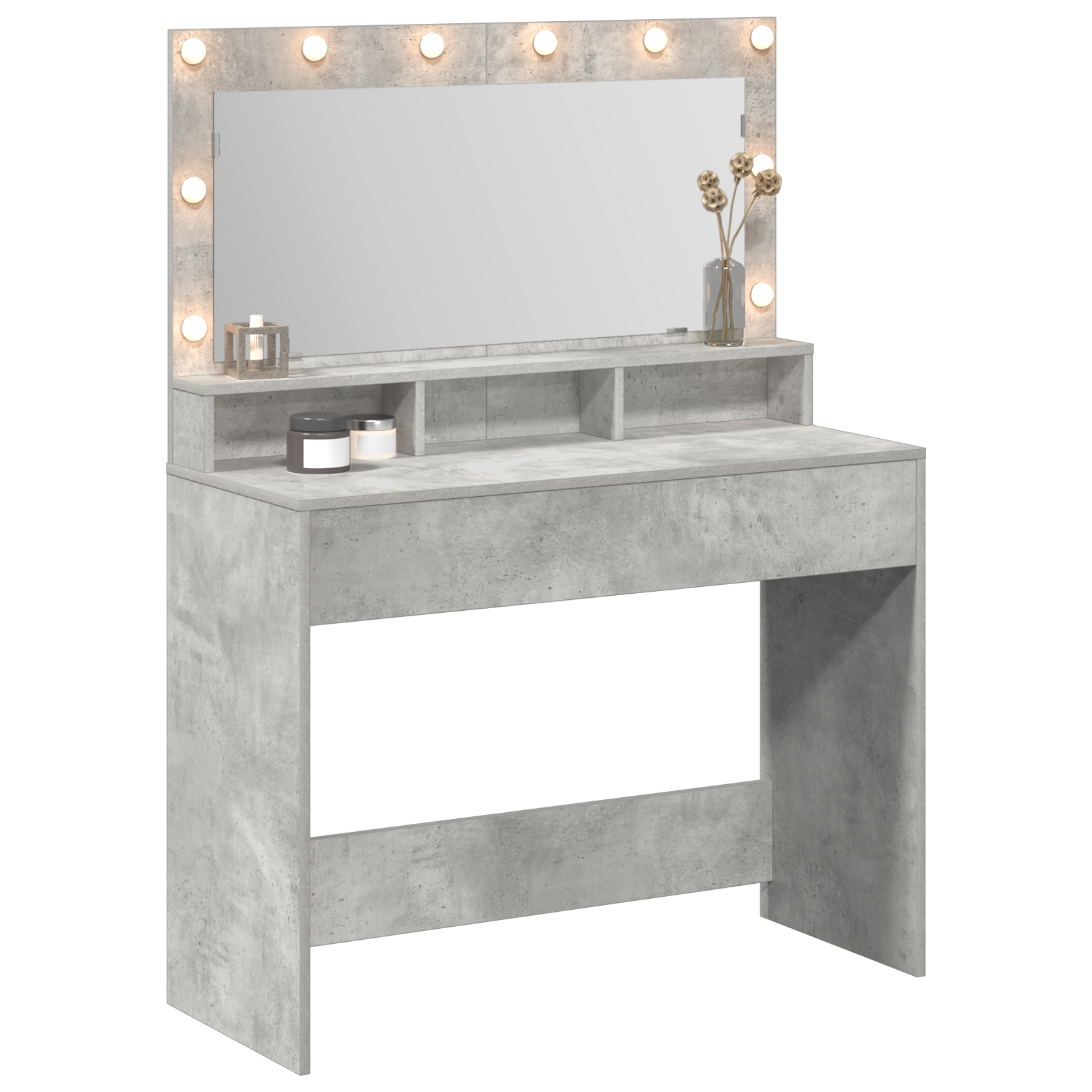 Coiffeuse Gris béton 100 x 41 x 135 cm Bois d'ingénierie - XIOS