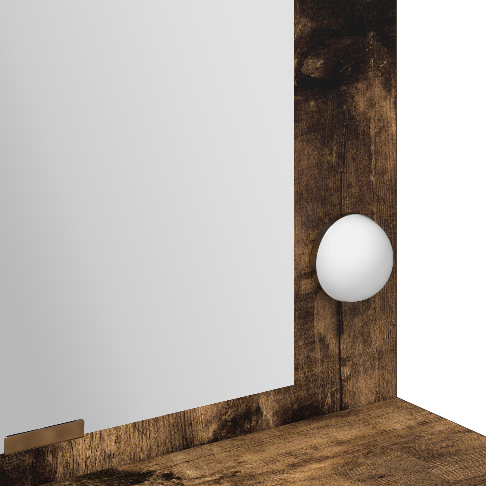 Table de maquillage vidaXL avec lumières LED - Chêne fumé 100x41x135 cm