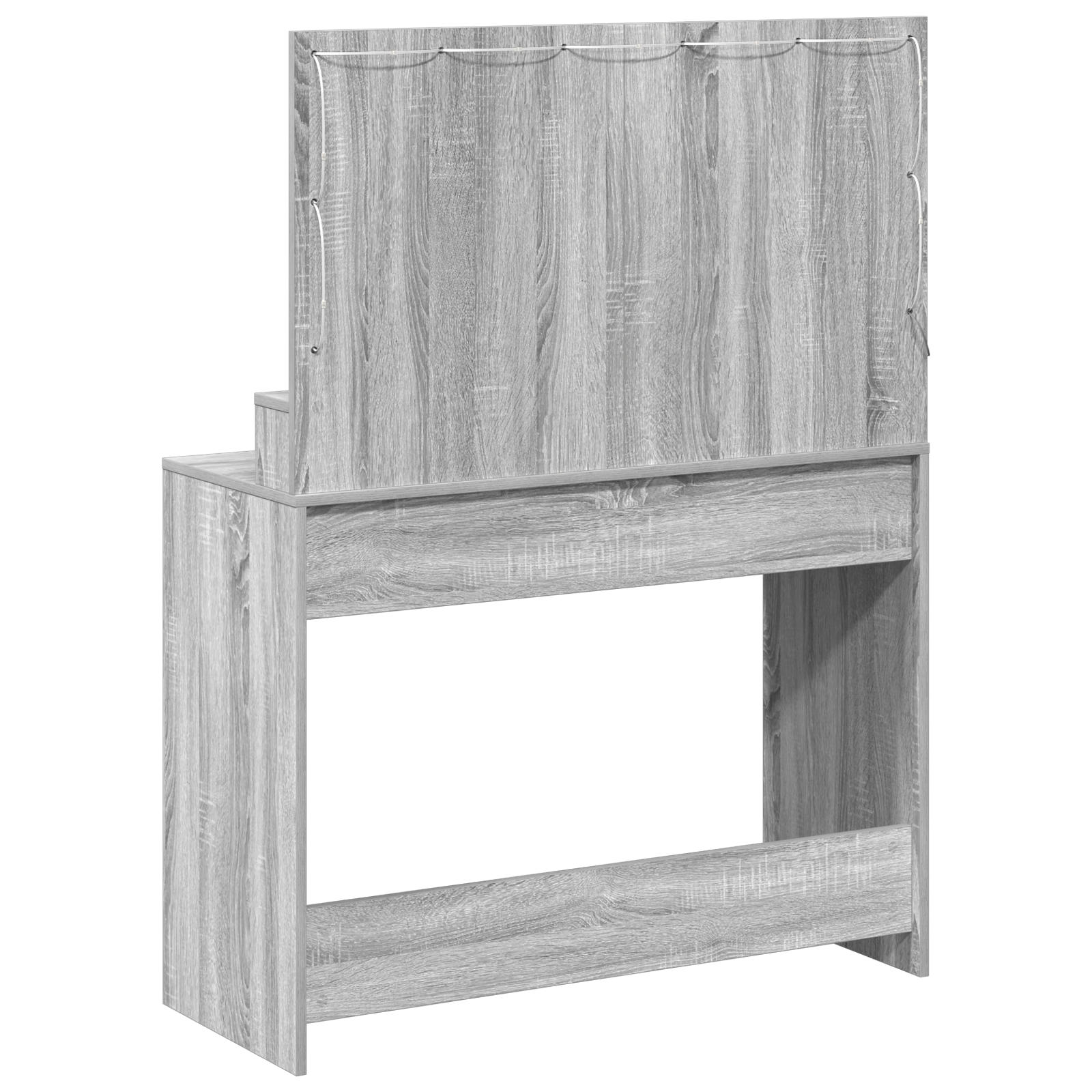 Coiffeuse vidaXL avec des lumières LED, gris Sonoma, 100x41x135 cm