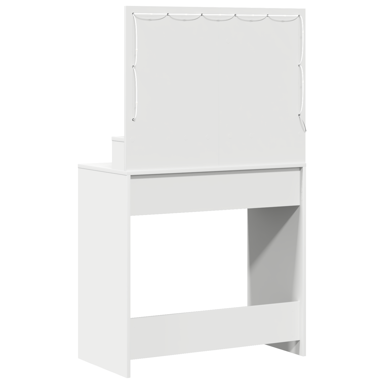 Coiffeuse avec étagère Blanc 79 x 41 x 135 cm Bois d'ingénierie - XIOS