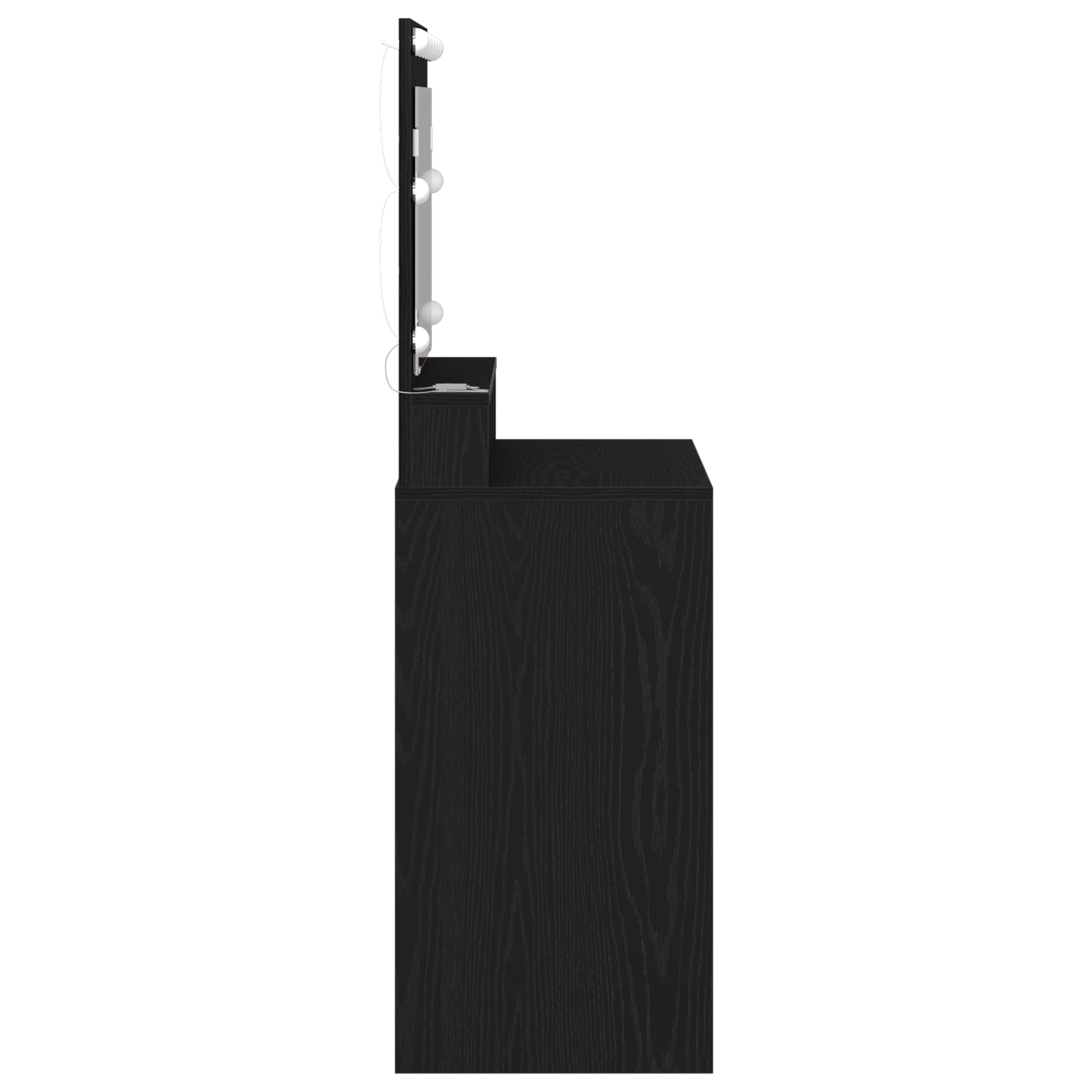 Coiffeuse vidaXL avec des lumières LED - Chêne Noir 79x41x135 cm