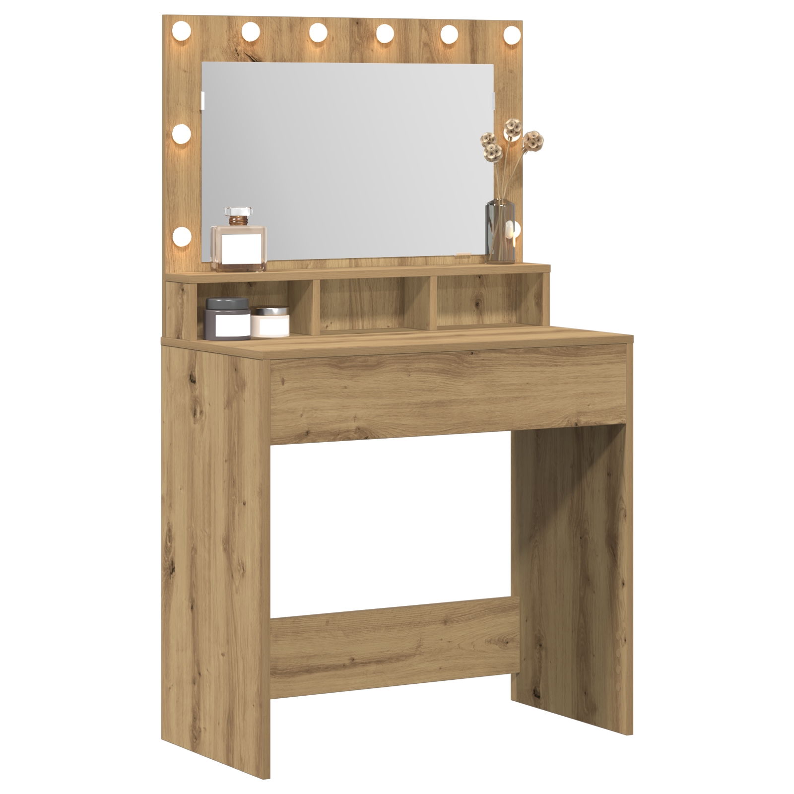 Coiffeuse chêne artisanal 79 x 41 x 135 cm Bois d'ingénierie - XIOS