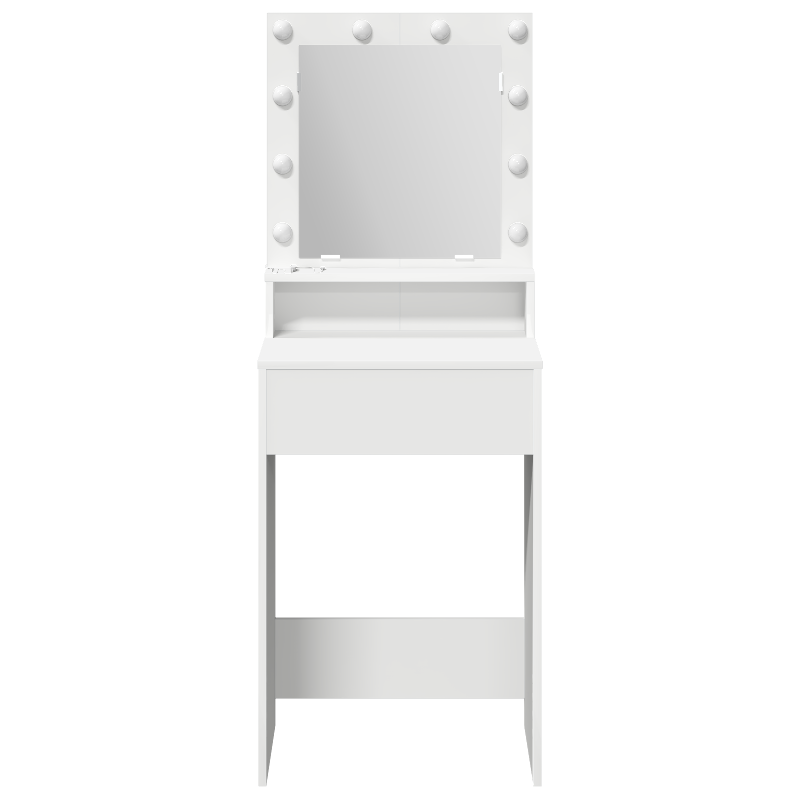 Coiffeuse avec étagère Blanc 50 x 41 x 135 cm Bois d'ingénierie - XIOS