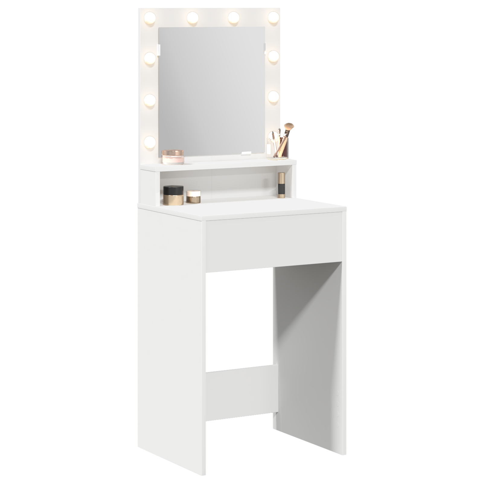 Coiffeuse avec étagère Blanc 50 x 41 x 135 cm Bois d'ingénierie - XIOS