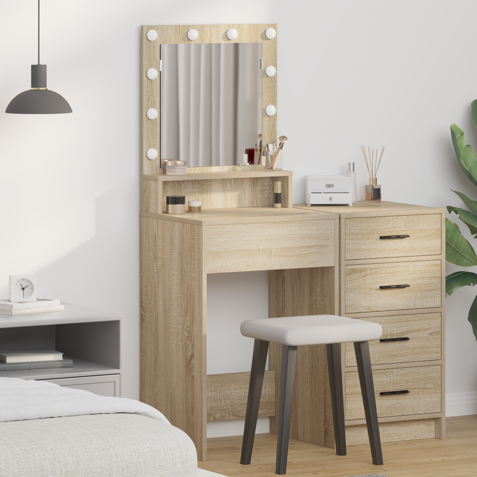 Coiffeuse Chêne Sonoma 50 x 41 x 135 cm Bois d'ingénierie - XIOS
