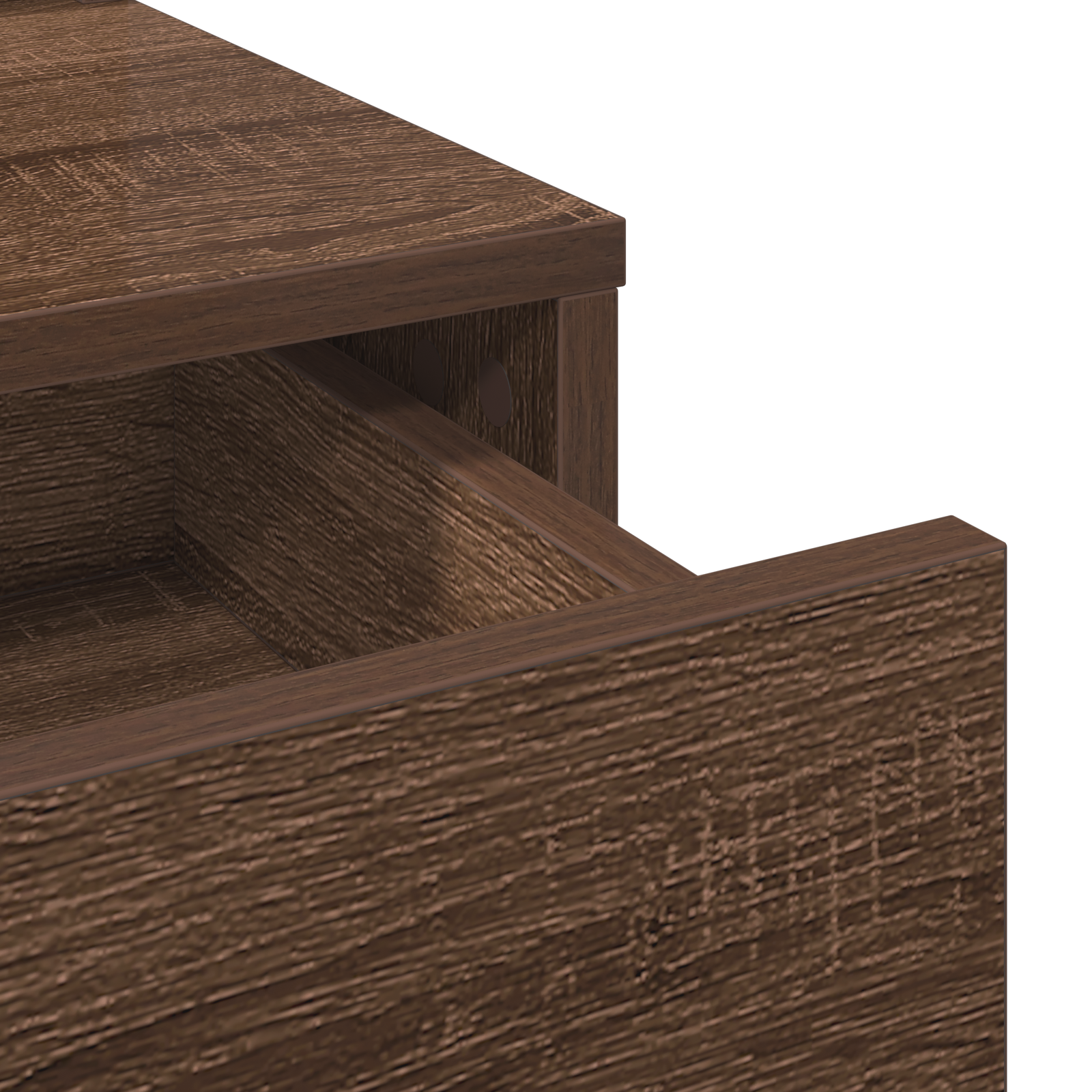 Table de maquillage vidaXL avec tiroirs en chêne brun 79x41x140 cm