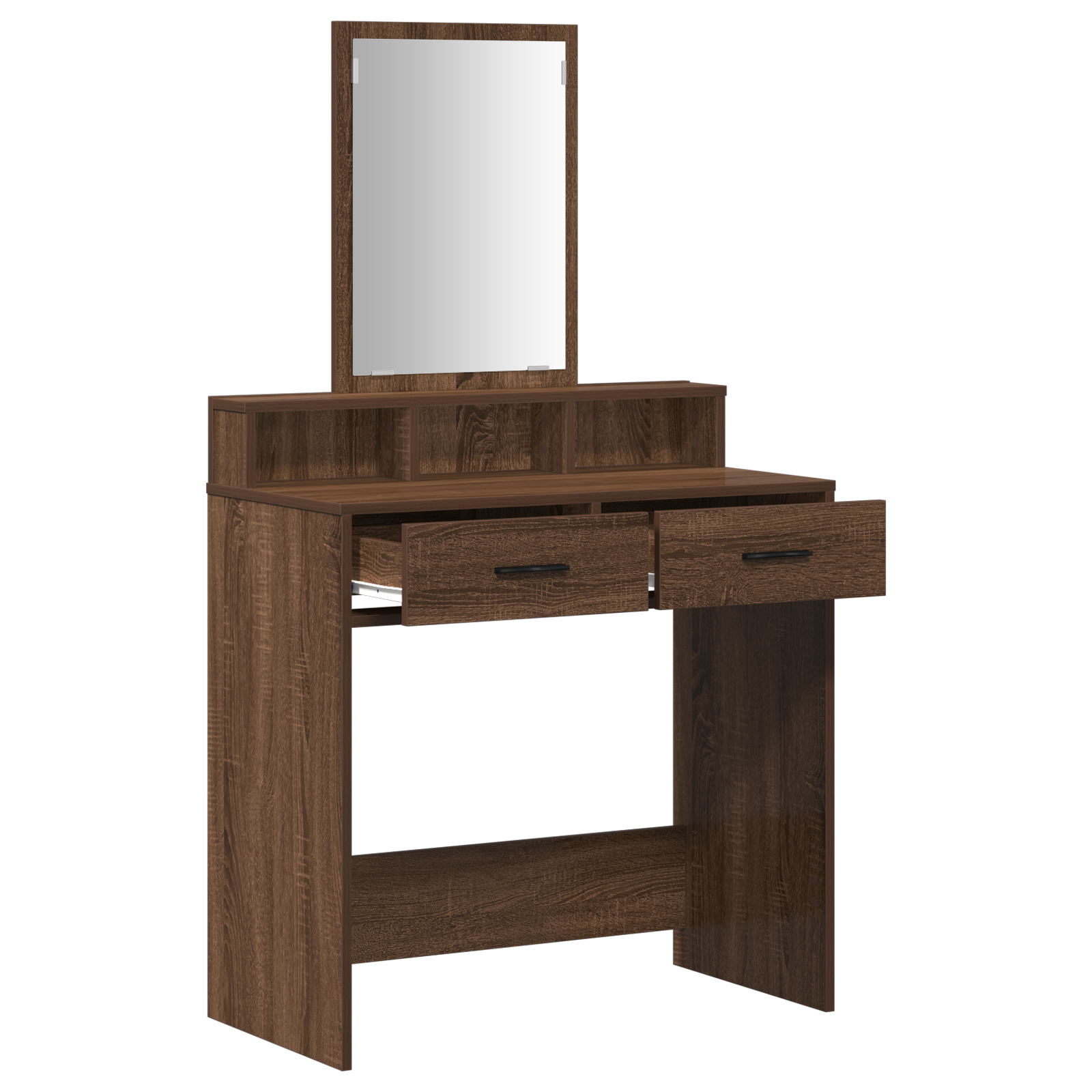 Table de maquillage vidaXL avec tiroirs en chêne brun 79x41x140 cm