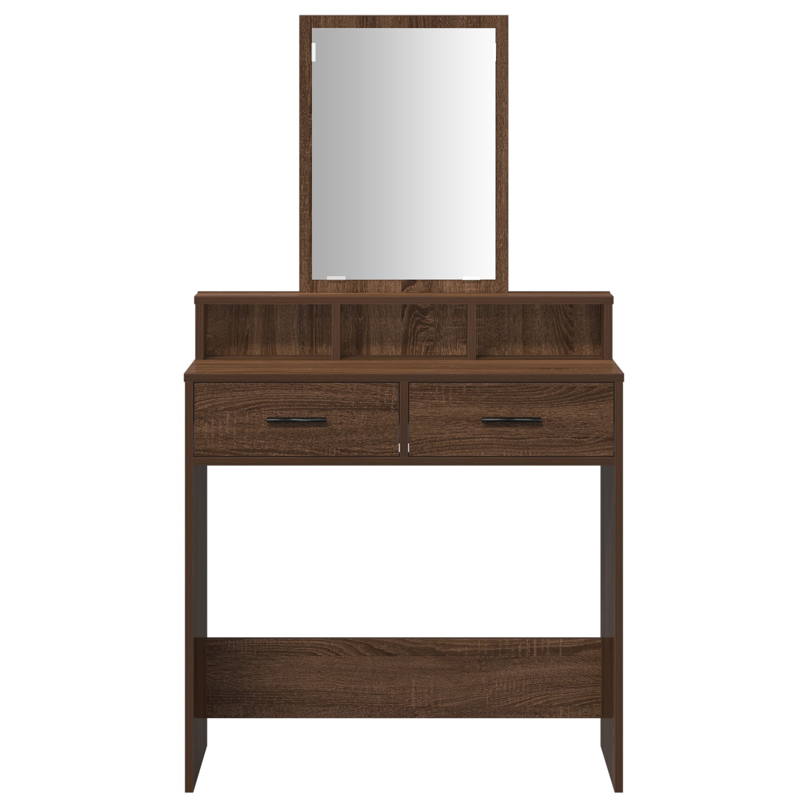 Table de maquillage vidaXL avec tiroirs en chêne brun 79x41x140 cm