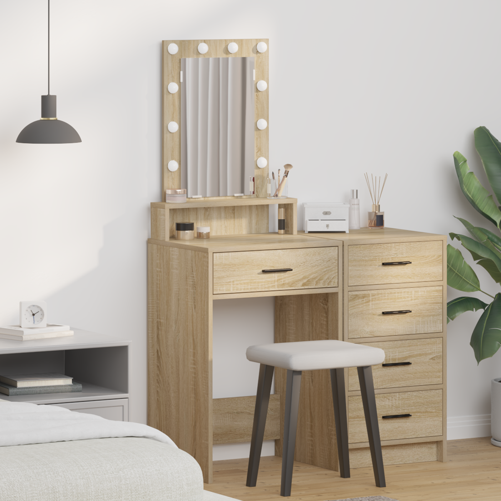 Table de Toilette Marron 50 x 41 x 140 cm Bois d'ingénierie