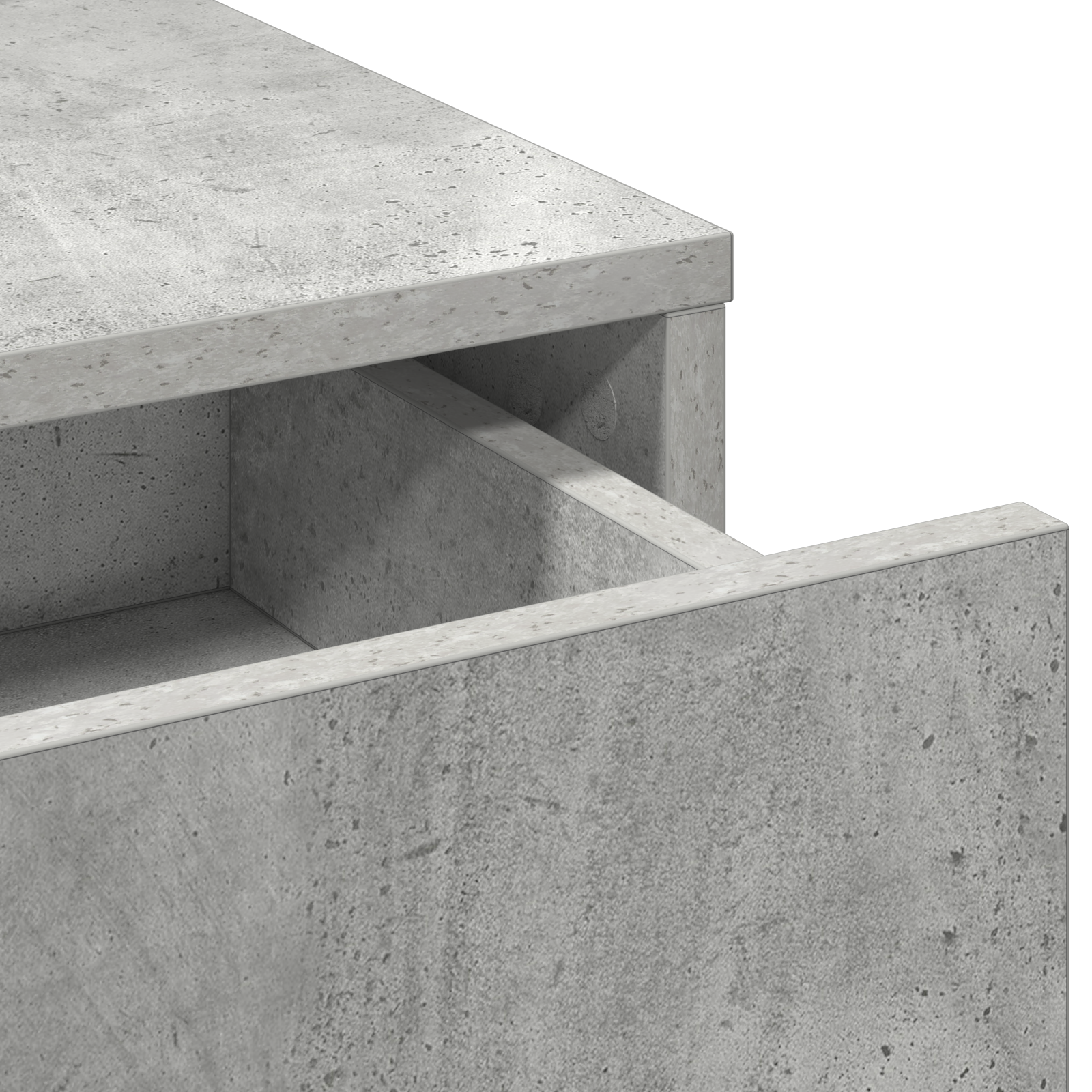 Table de maquillage vidaXL avec lumières LED Gris béton 50x41x140 cm