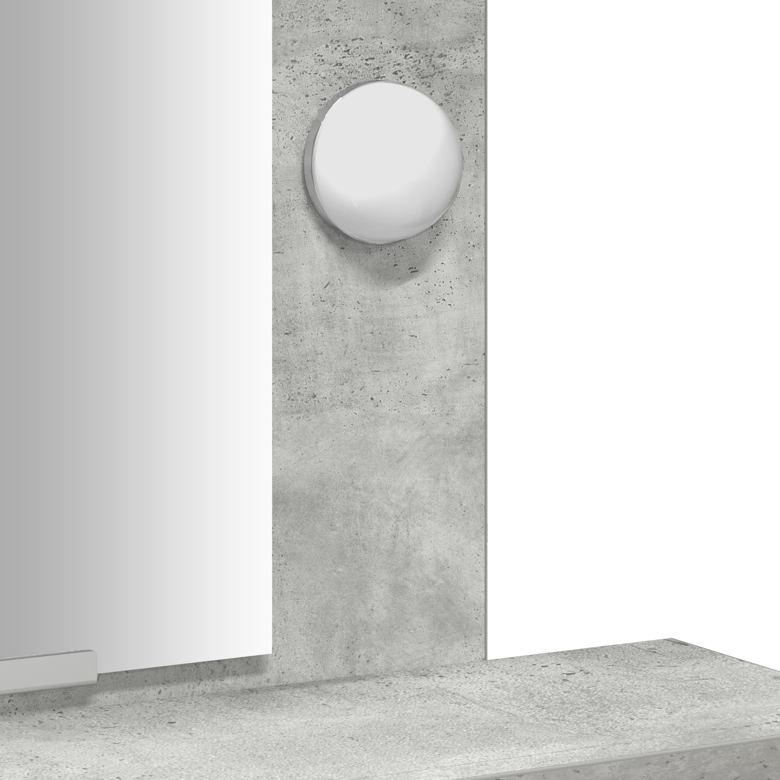 Table de maquillage vidaXL avec lumières LED Gris béton 50x41x140 cm