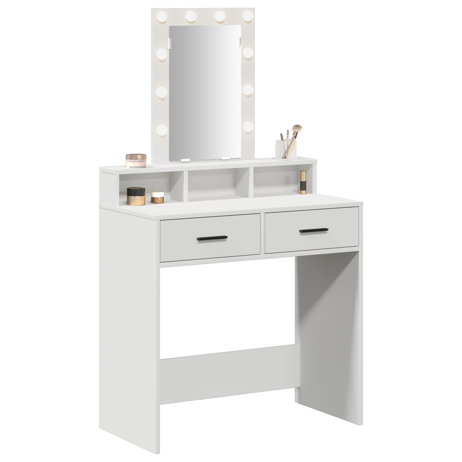 Table de Toilette Blanc 79 x 41 x 140 cm Bois d'ingénierie