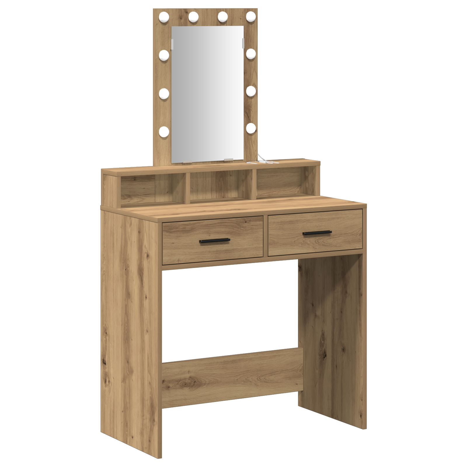 Coiffeuse vidaXL avec des lumières LED Chêne Artisan 79x41x140 cm