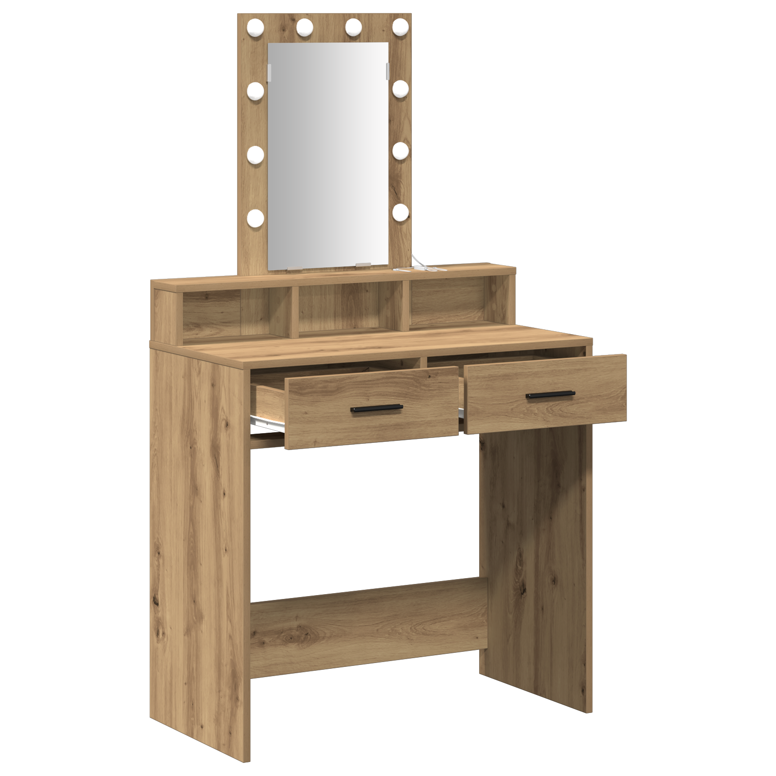 Coiffeuse vidaXL avec des lumières LED Chêne Artisan 79x41x140 cm