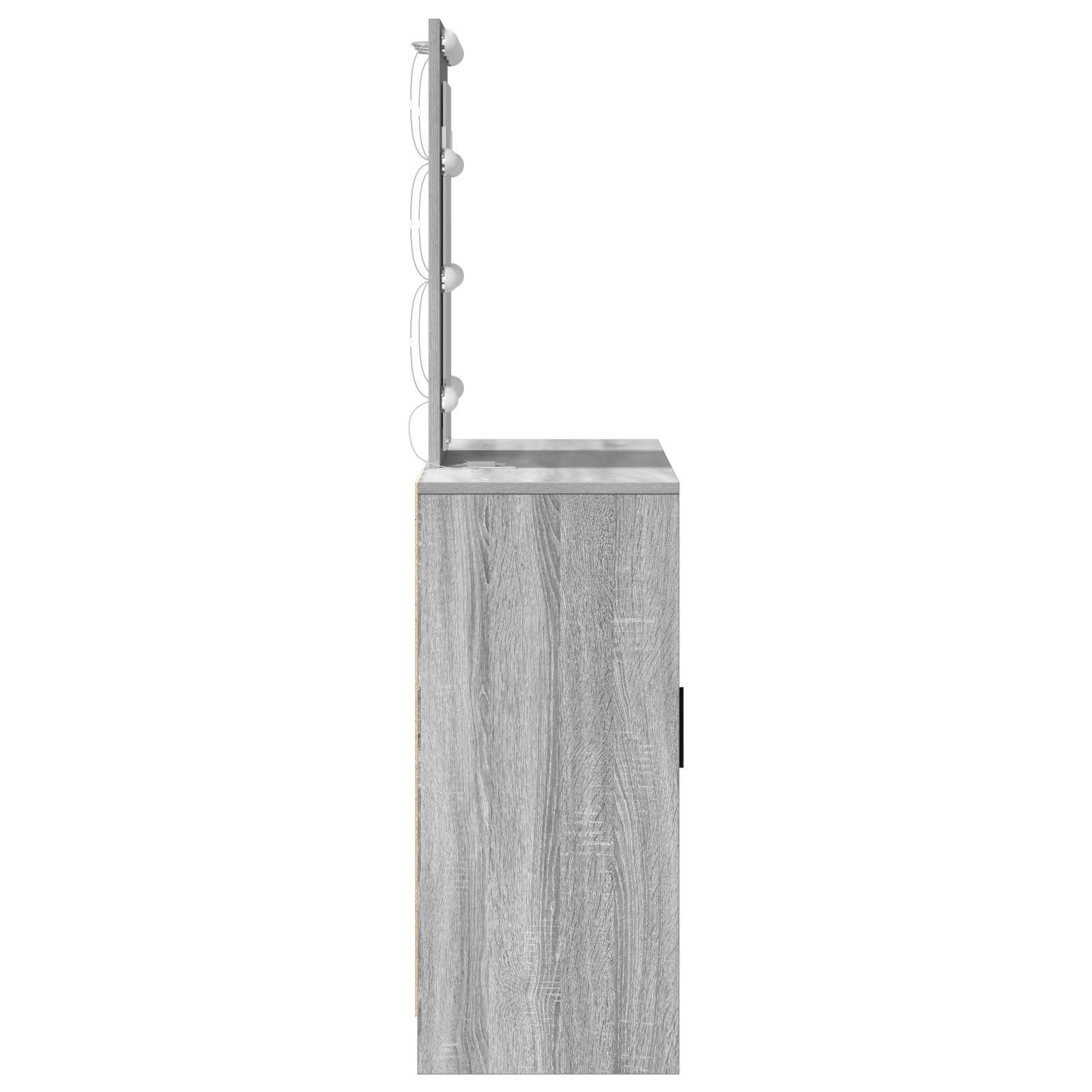Coiffeuse vidaXL avec lumières LED, en gris Sonoma, 102x33x135 cm