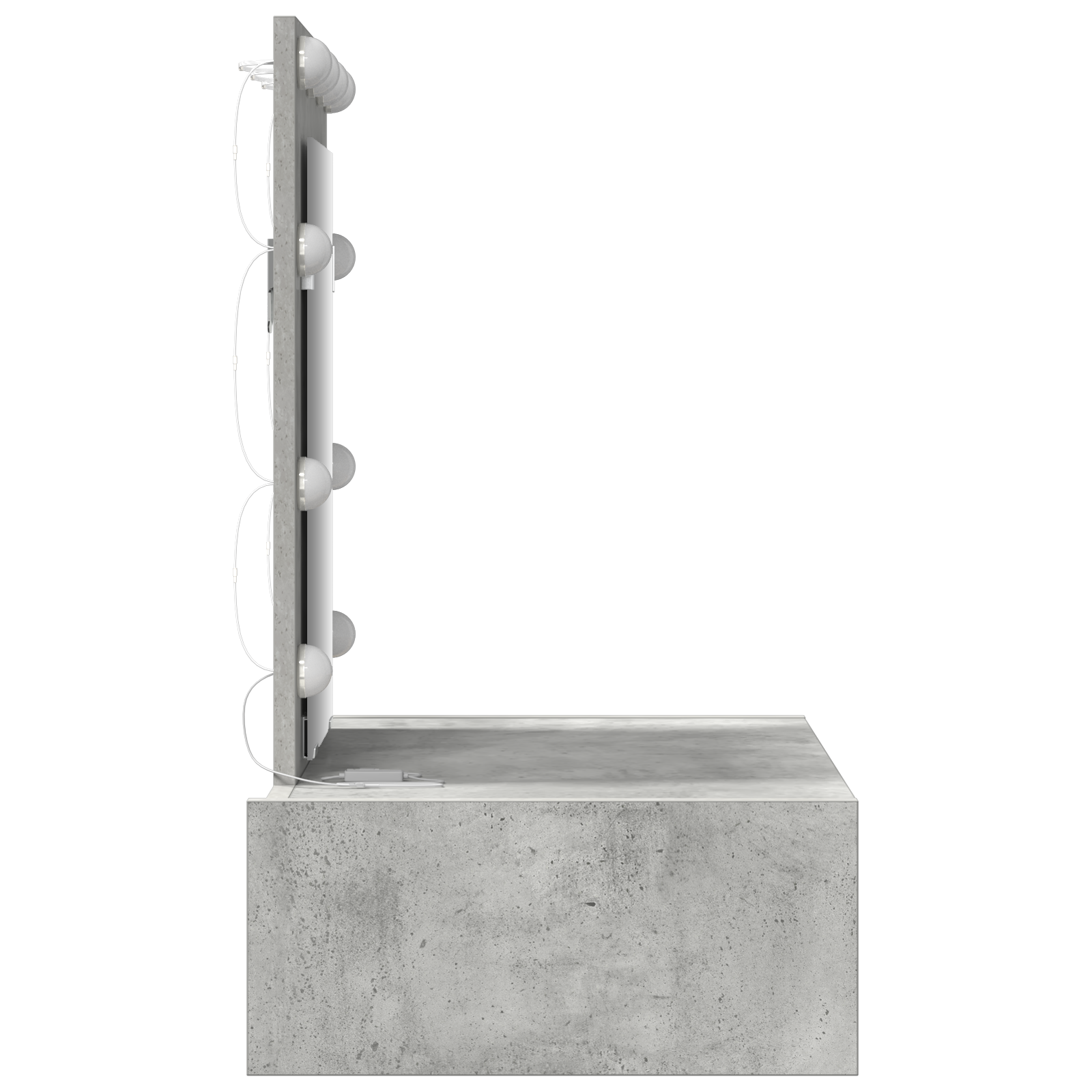 Table de Toilette Gris 60 x 40 x 70 cm Bois d'ingénierie - XIOS