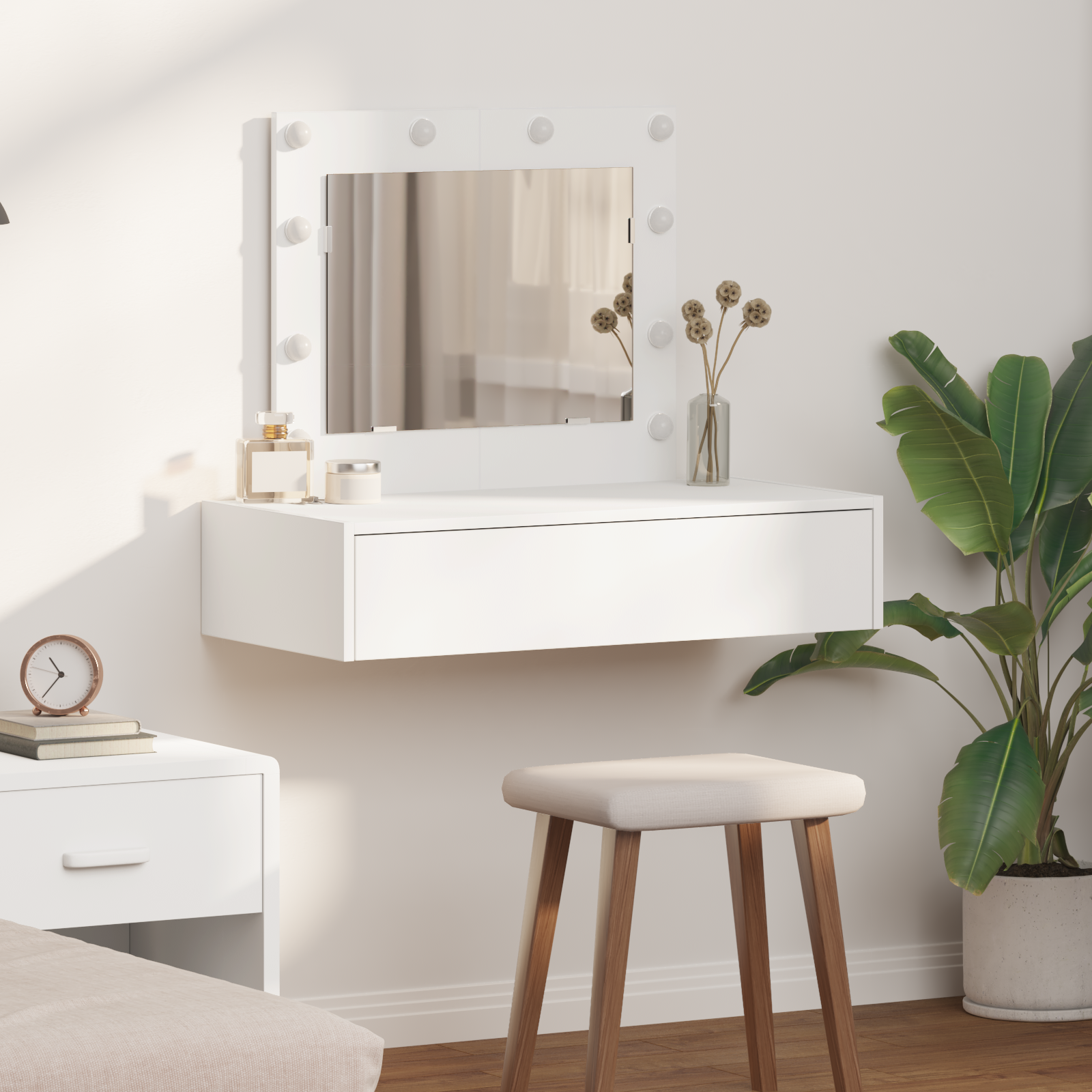 Table de Toilette Blanc 83 x 40 x 70 cm Bois d'ingénierie - XIOS