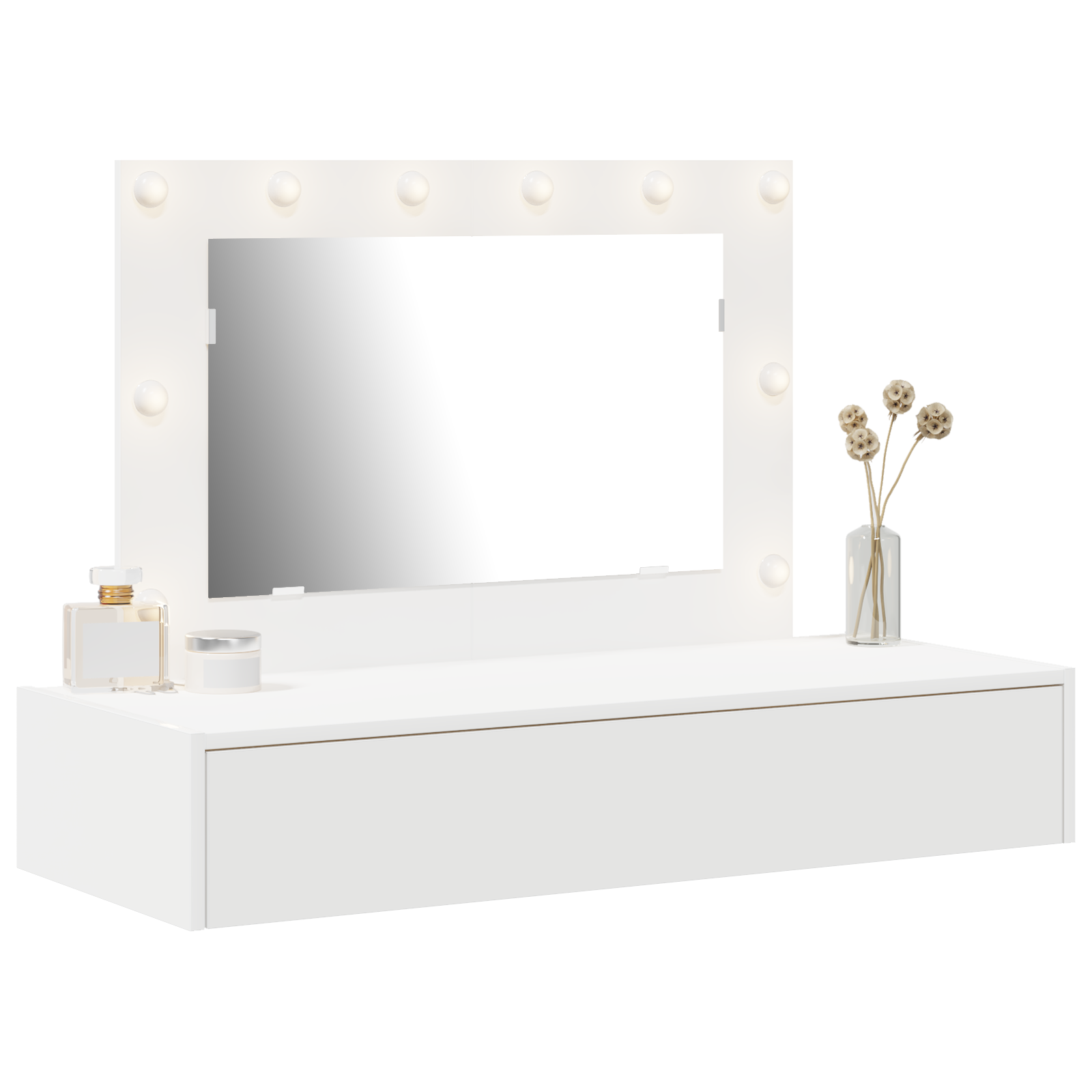Table de Toilette Blanc 100 x 40 x 70 cm Bois d'ingénierie - XIOS