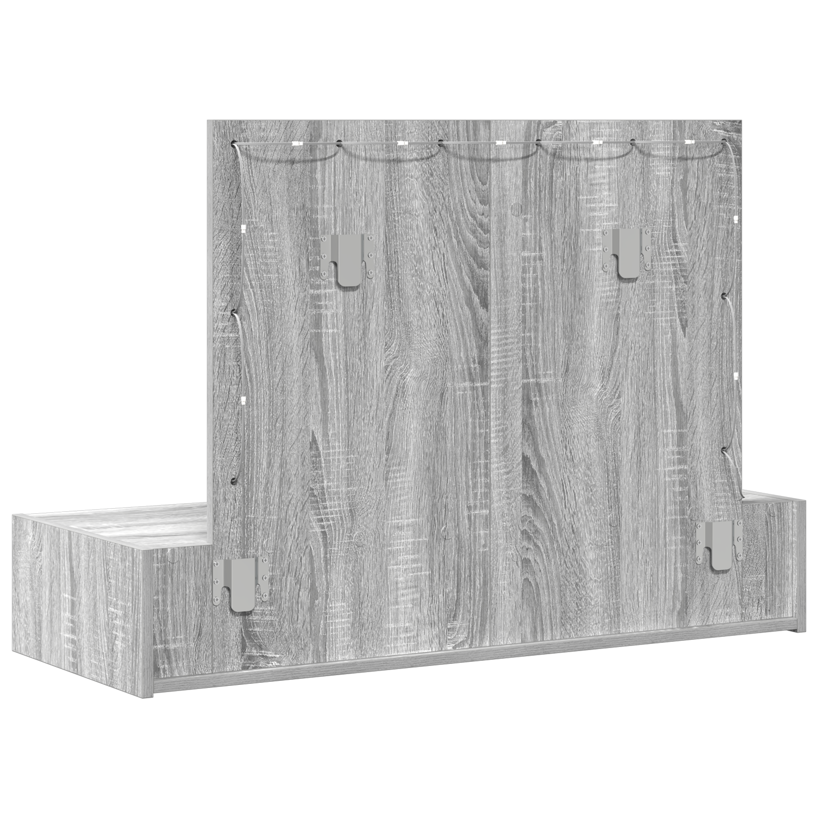Table de Toilette Gris 100 x 40 x 70 cm Bois d'ingénierie - XIOS