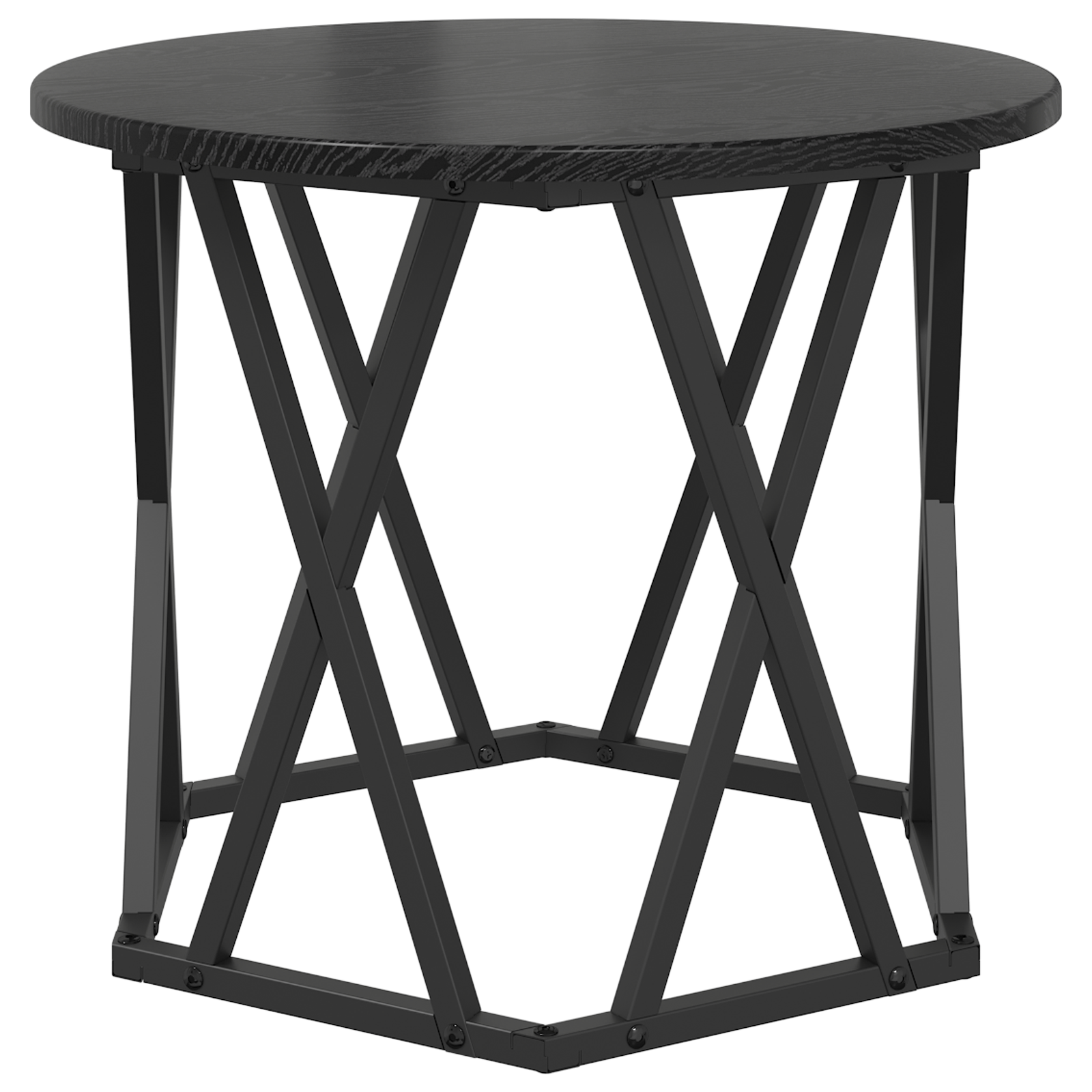 Tables d'appoint empilables vidaXL 2 pcs Noir Chêne en bois XIOS