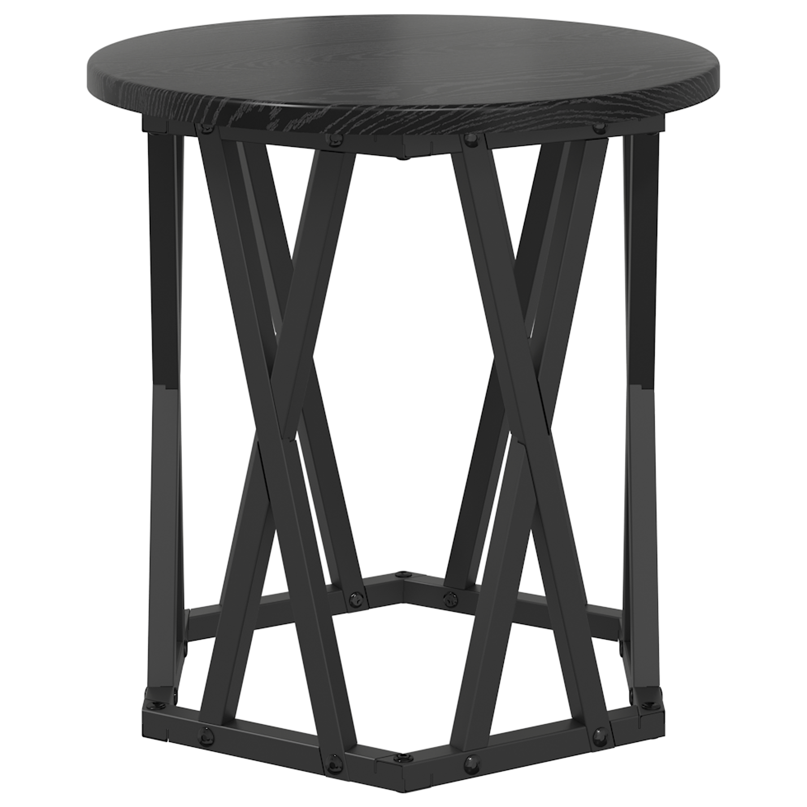 Tables d'appoint empilables vidaXL 2 pcs Noir Chêne en bois XIOS