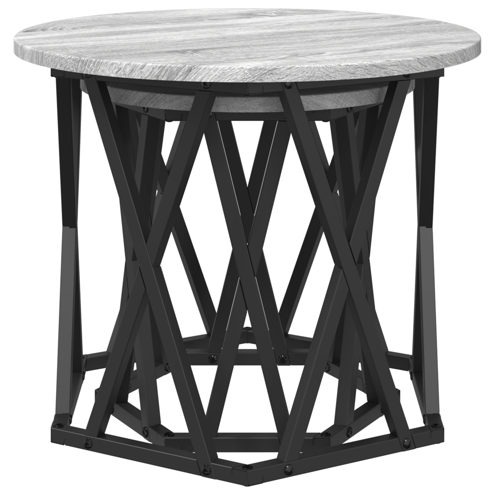 Tables d'appoint empilables vidaXL 2 pcs Gris Sonoma en bois reconstitué XIOS