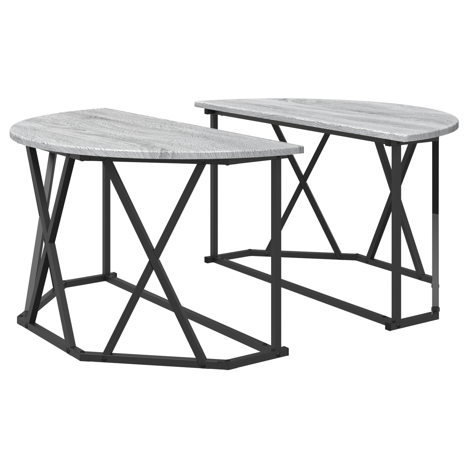 Table basse Gris Sonoma 80x80x42 cm en bois reconstitué