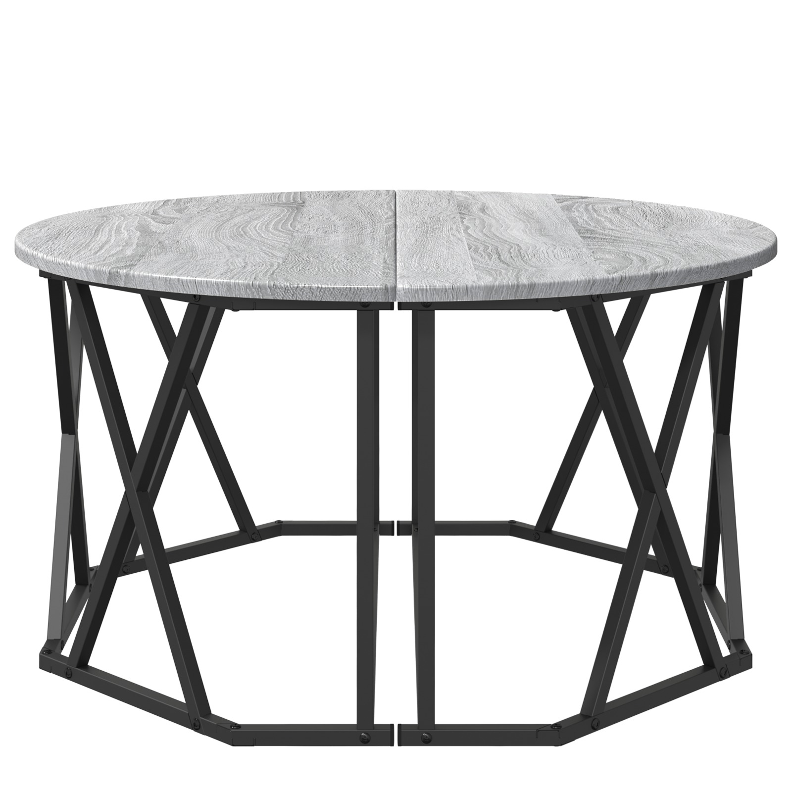 Table basse Gris Sonoma 80x80x42 cm en bois reconstitué XIOS