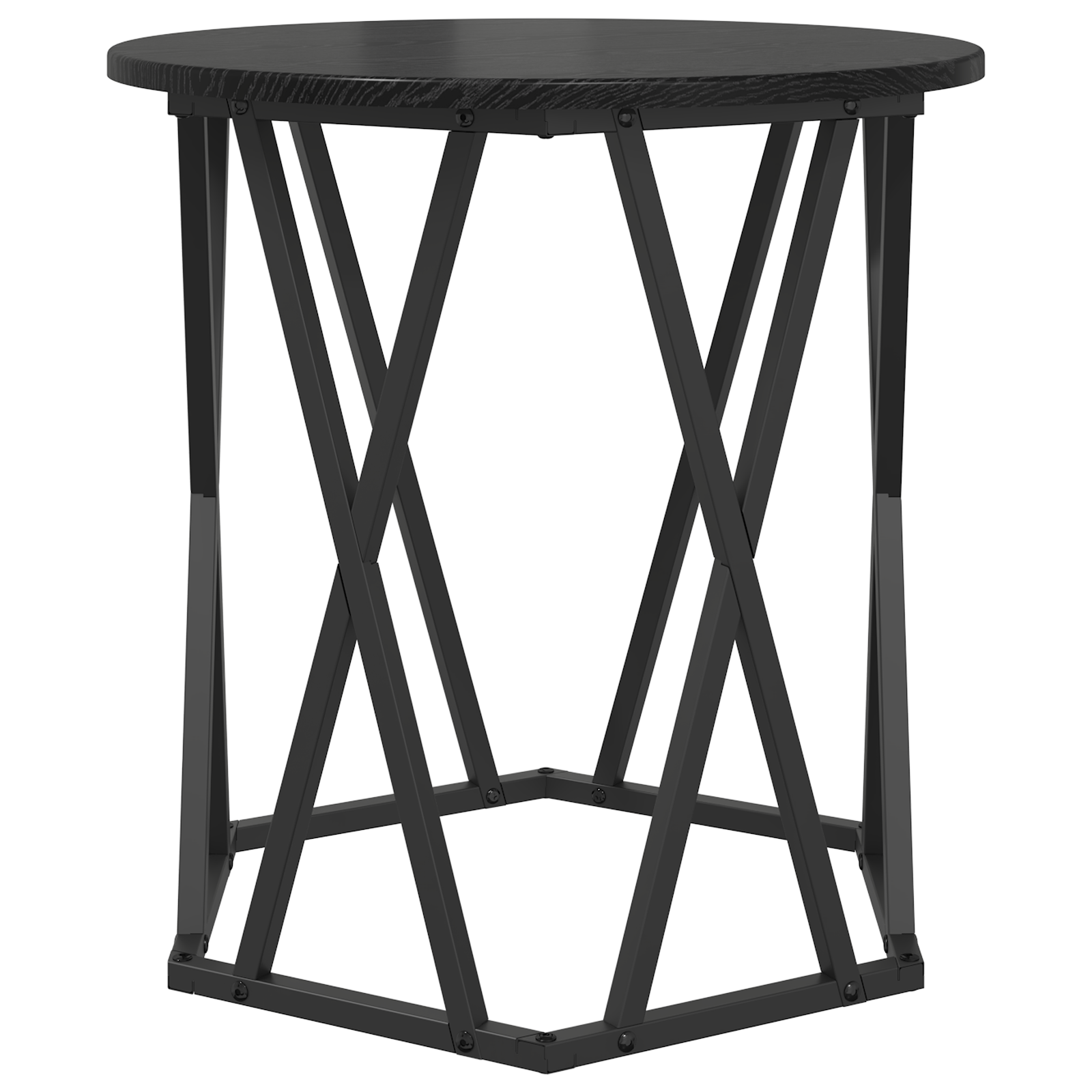 Tables d'appoint vidaXL 2 pcs en bois noir stratifié XIOS
