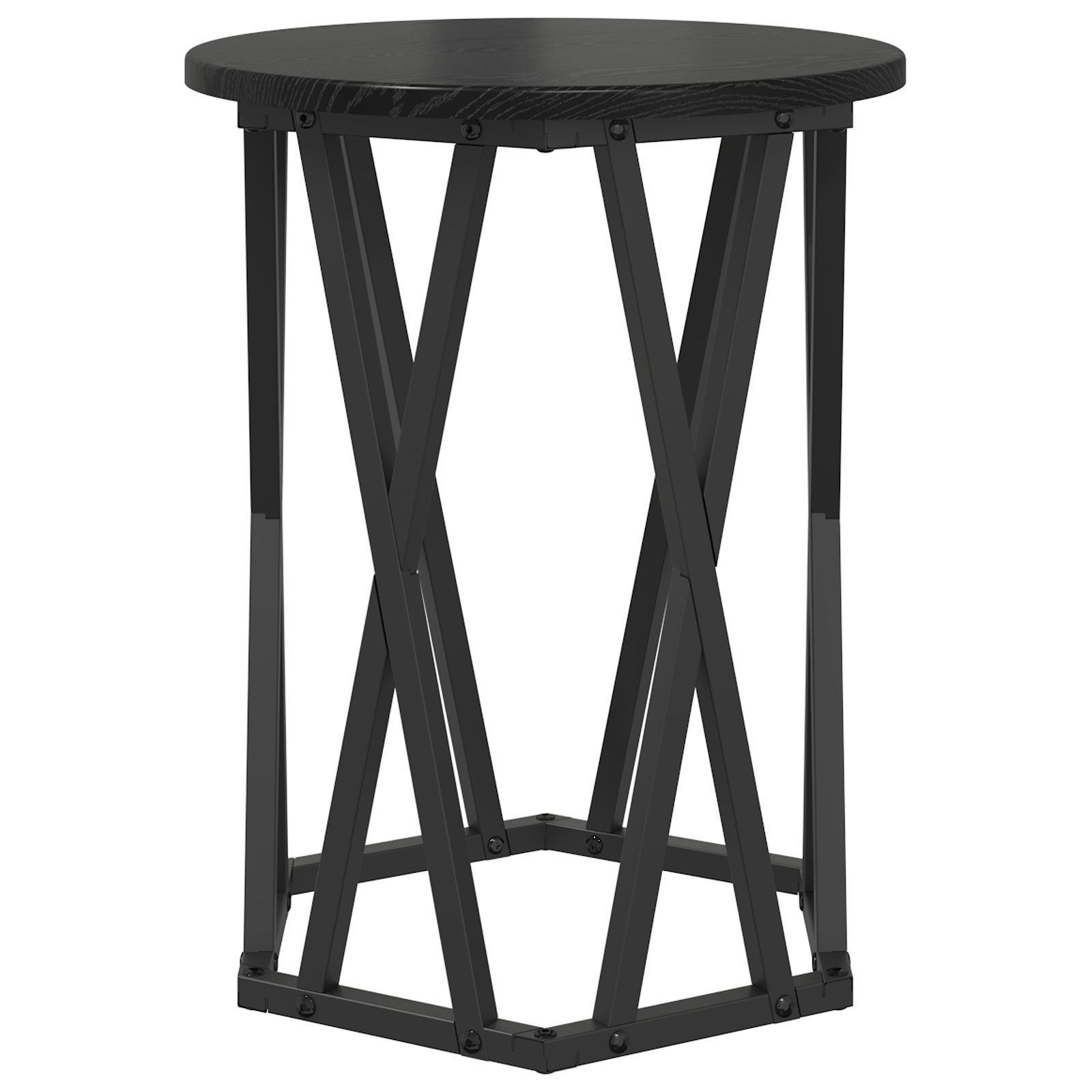 Tables d'appoint vidaXL 2 pcs en bois noir stratifié XIOS