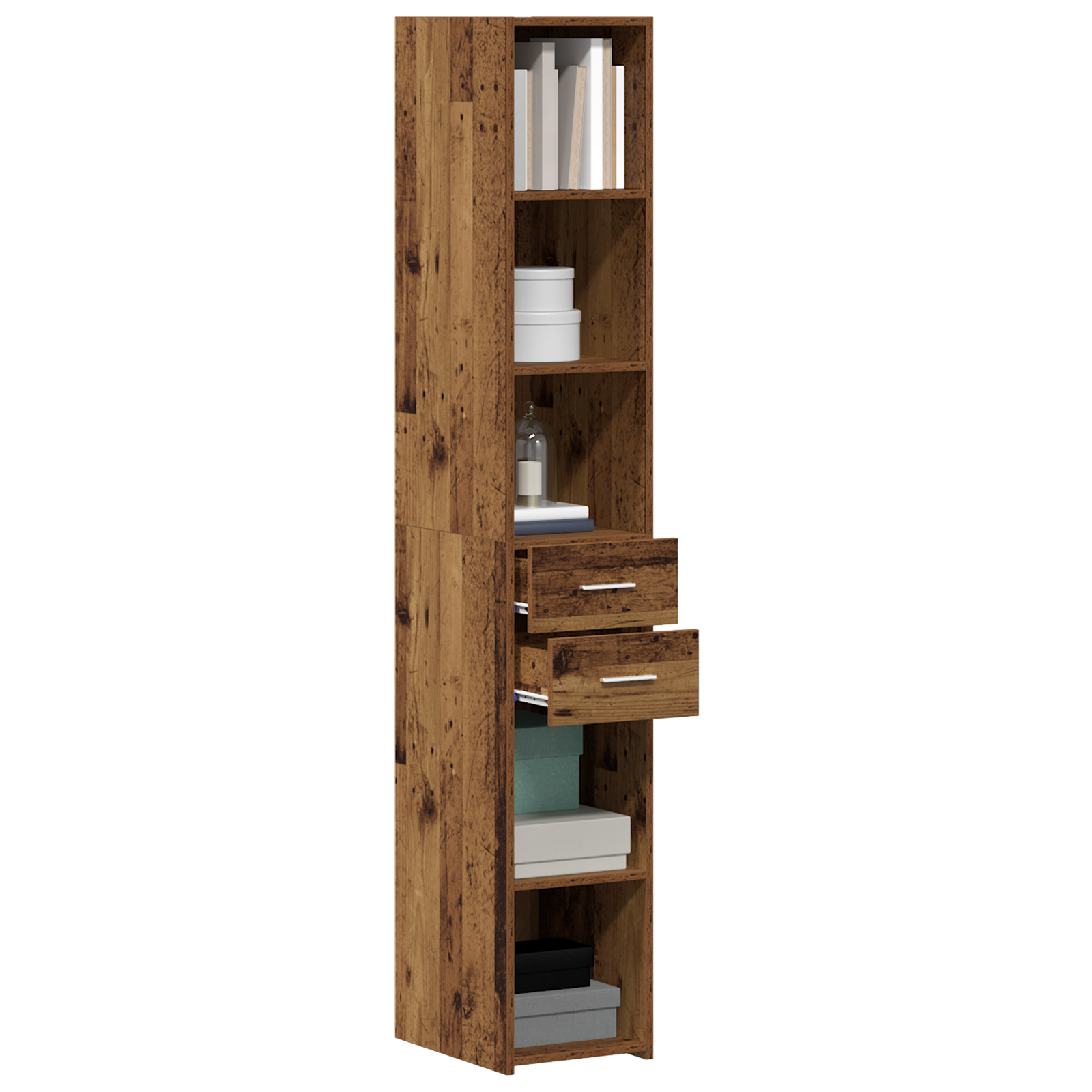Highboard en bois ancien 30x42,5x185 cm en bois stratifié