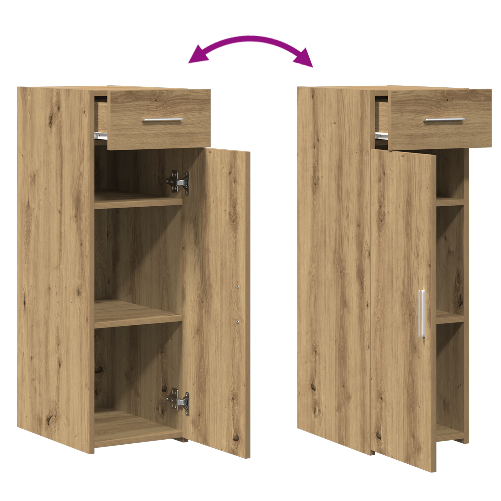 Buffet vidaXL Artisan Chêne 30x42,5x93 cm Bois d'ingénierie