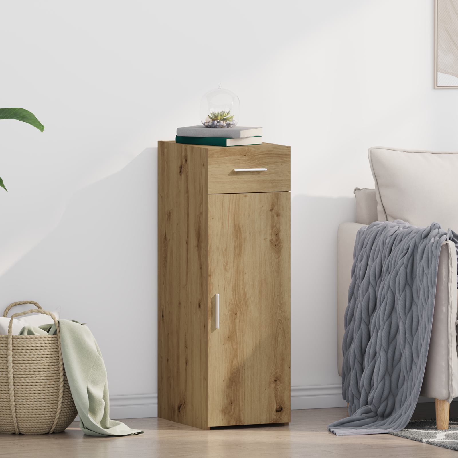 Buffet vidaXL Artisan Chêne 30x42,5x93 cm Bois d'ingénierie
