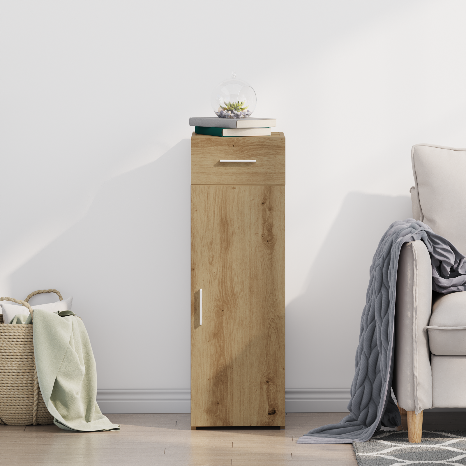 Buffet vidaXL Artisan Chêne 30x42,5x93 cm Bois d'ingénierie