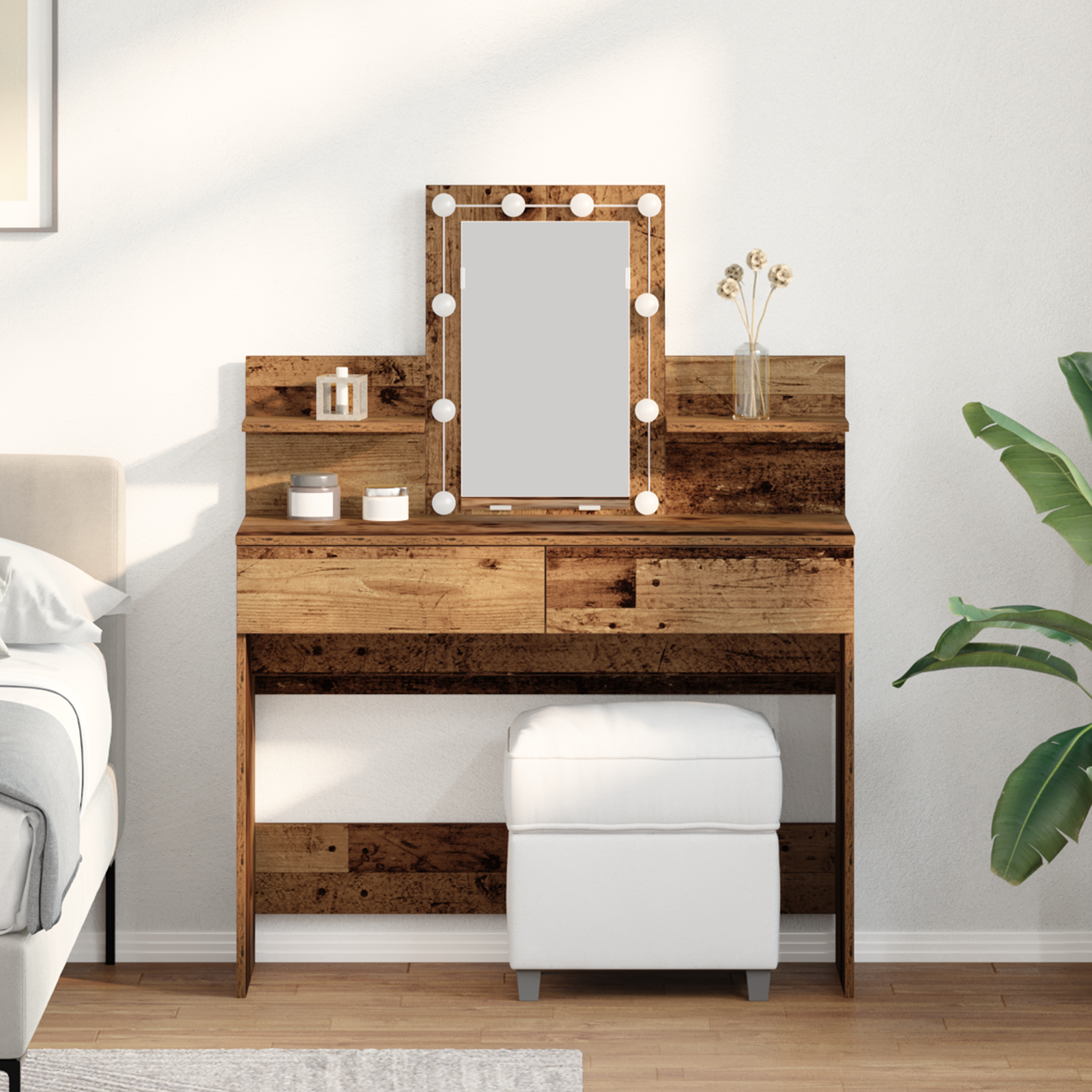 Coiffeuse Bois Ancien 100 x 40 x 130 cm Bois d'ingénierie - XIOS