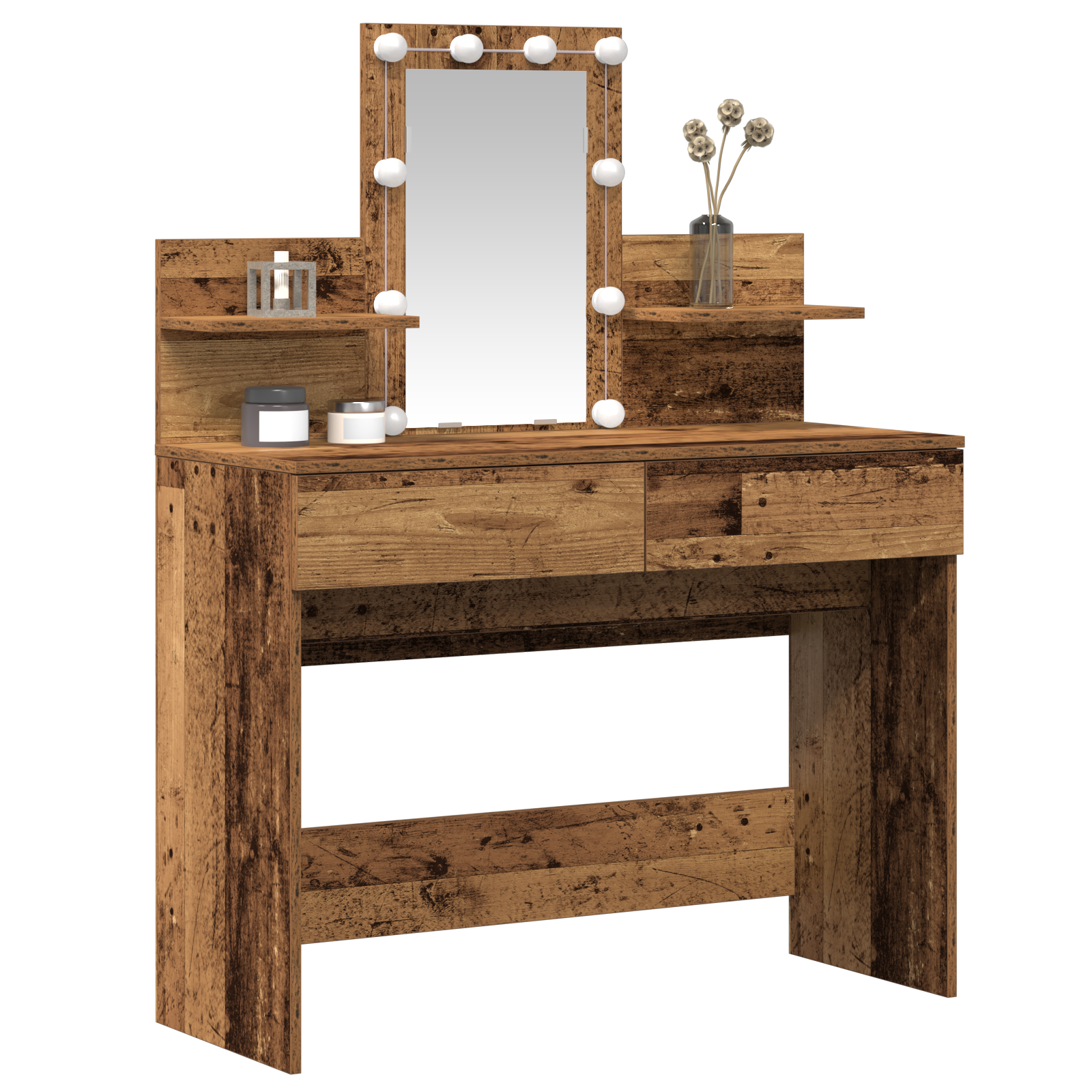 Coiffeuse Bois Ancien 100 x 40 x 130 cm Bois d'ingénierie - XIOS